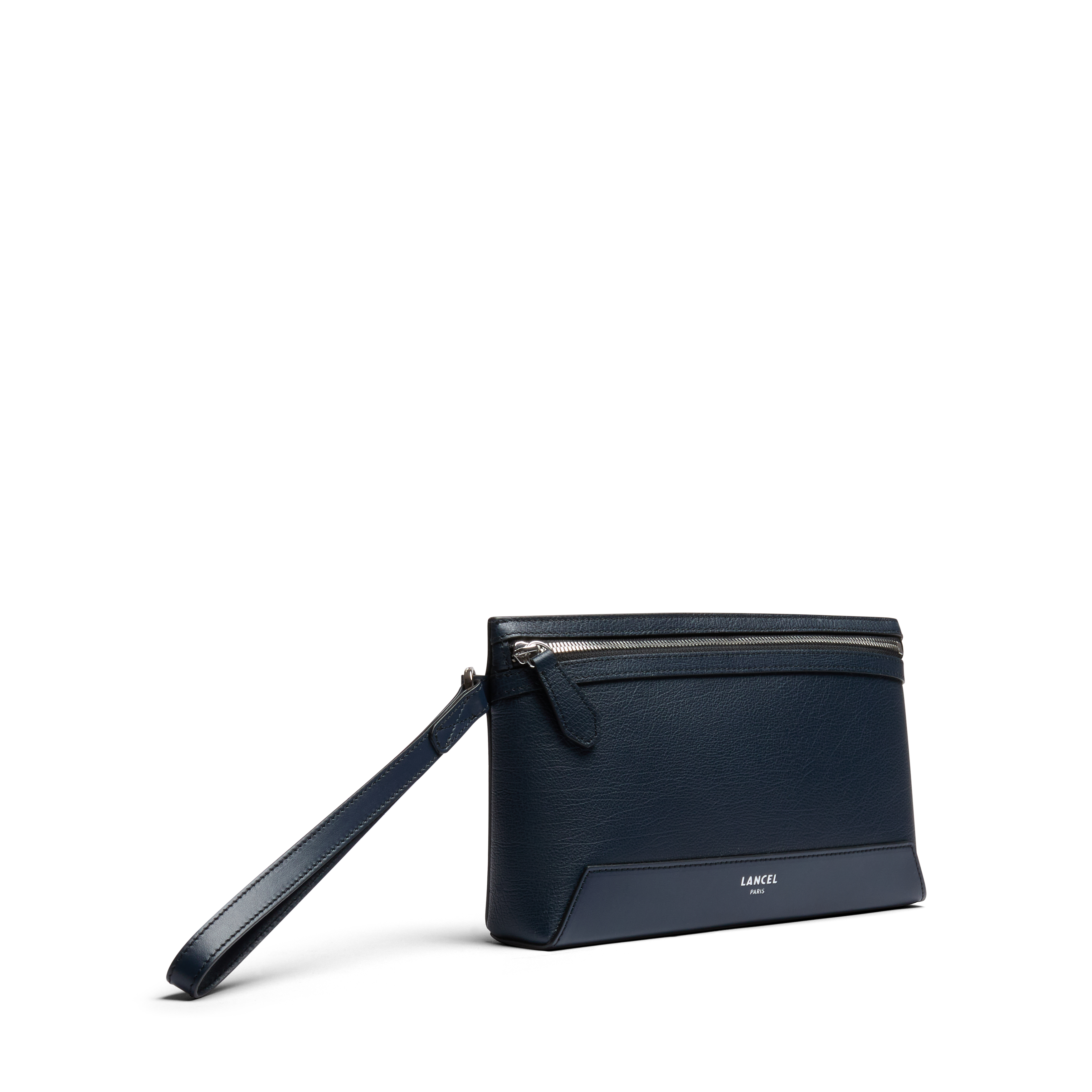 Pochette zippée s milo de lancel en cuir LANCEL Bleu