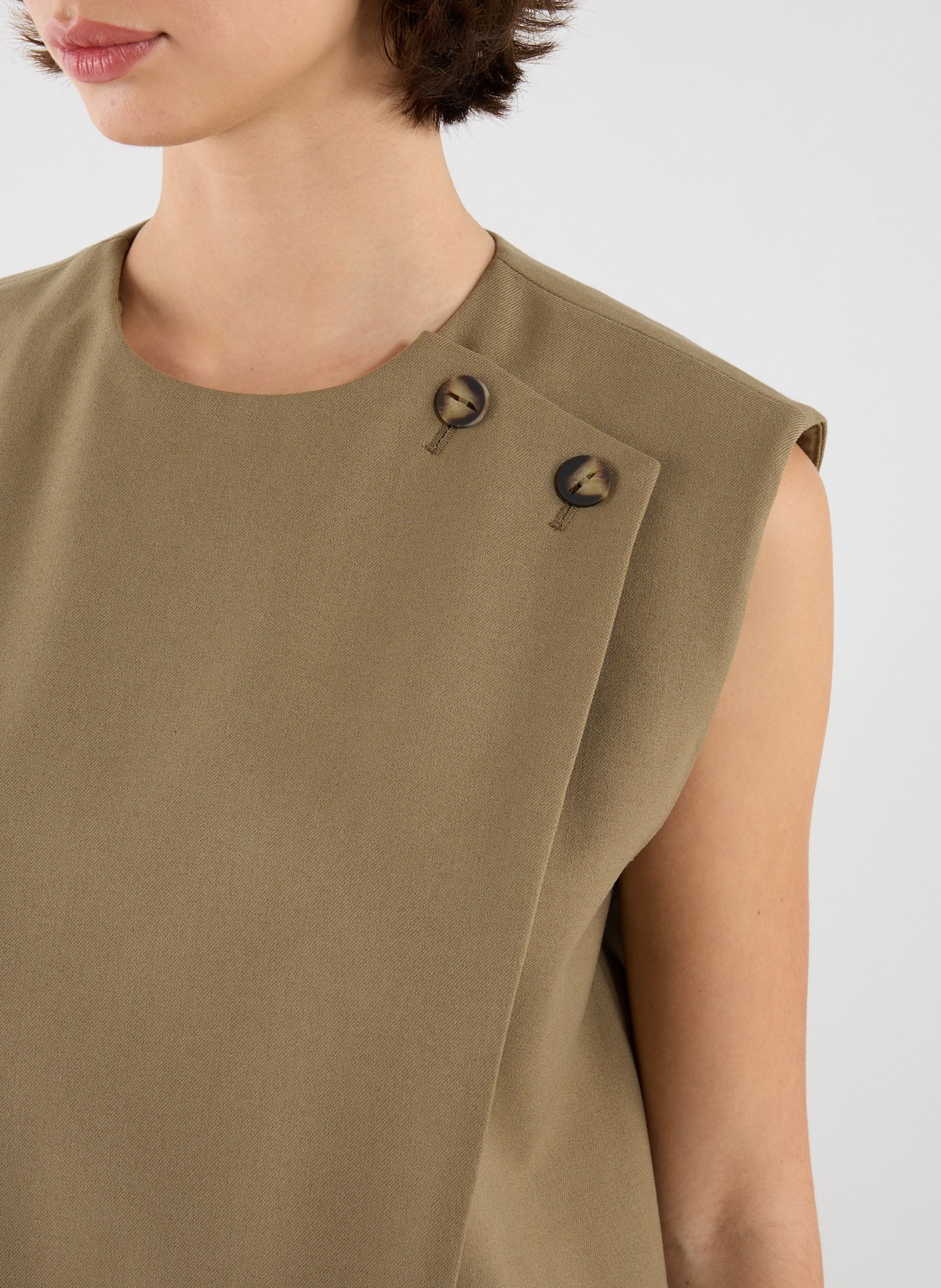 veste droite sans manches ADOLFO DOMINGUEZ Vert