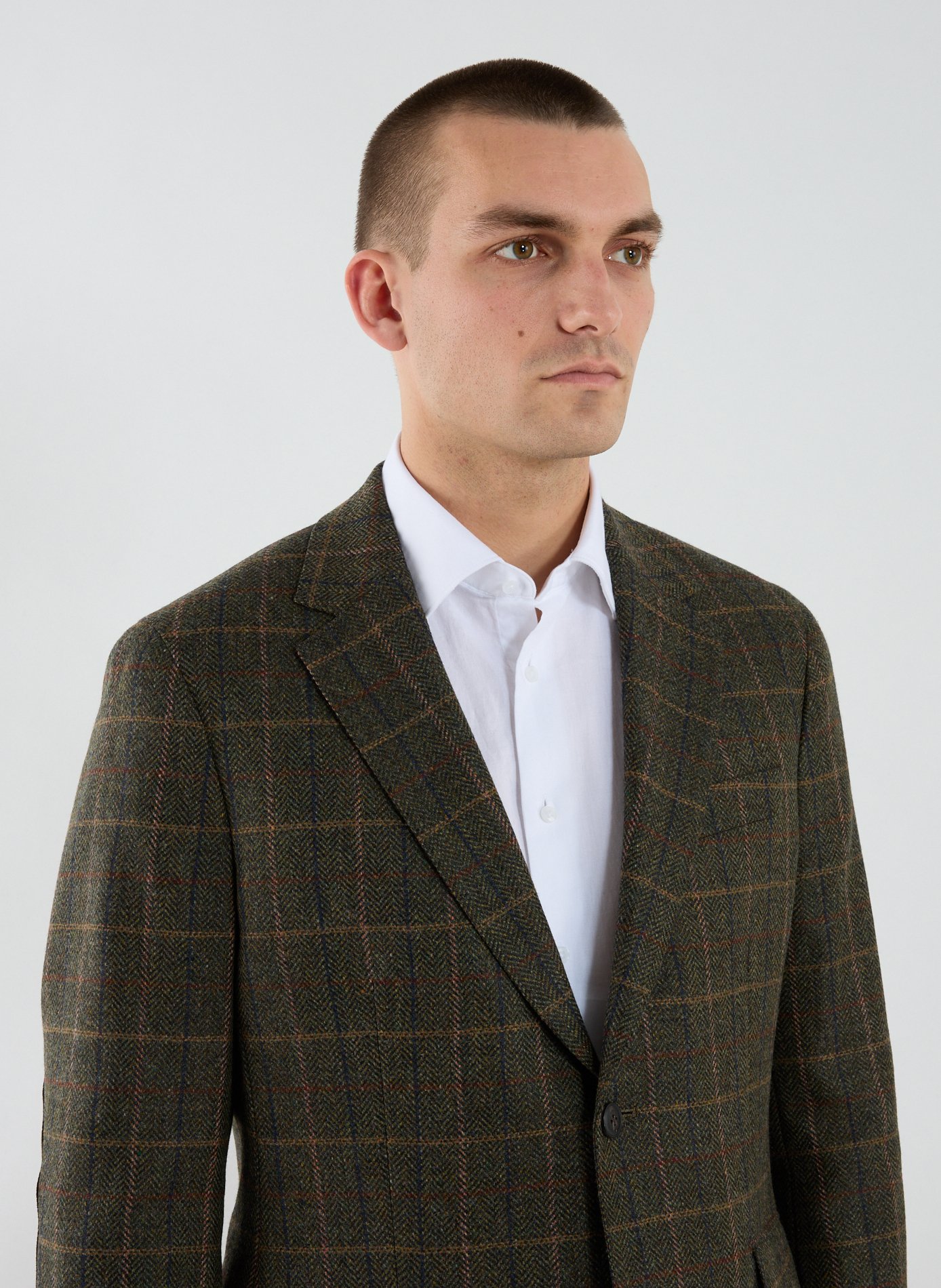 Chemise à carreaux en laine mélangée HACKETT Vert