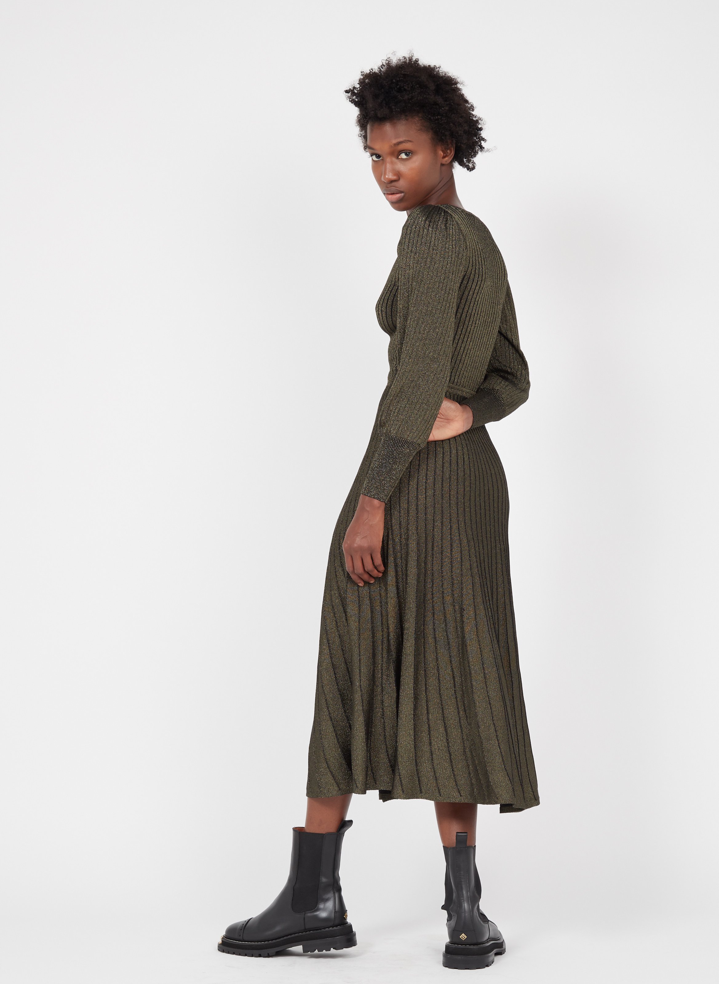 Bottines en cuir SANDRO Noir