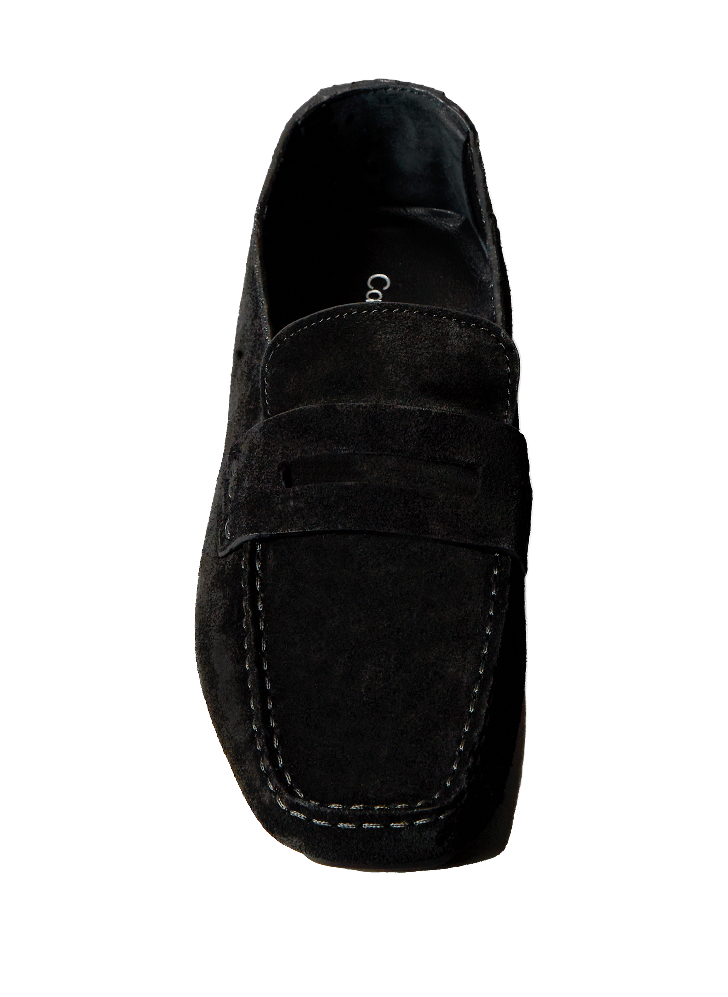 Moccasins with serrated sole in suede leather CALVIN KLEIN Black
