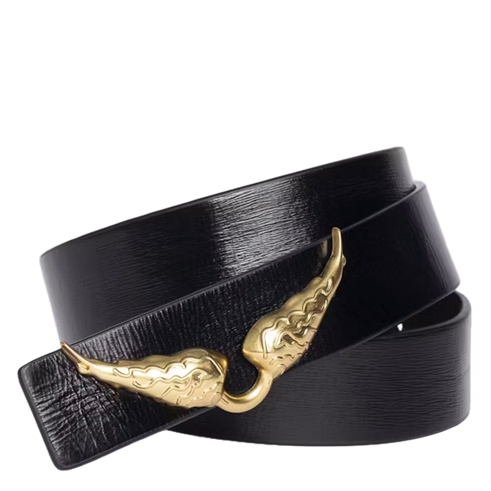 Ceinture réversible en cuir rock ZADIG&VOLTAIRE Noir