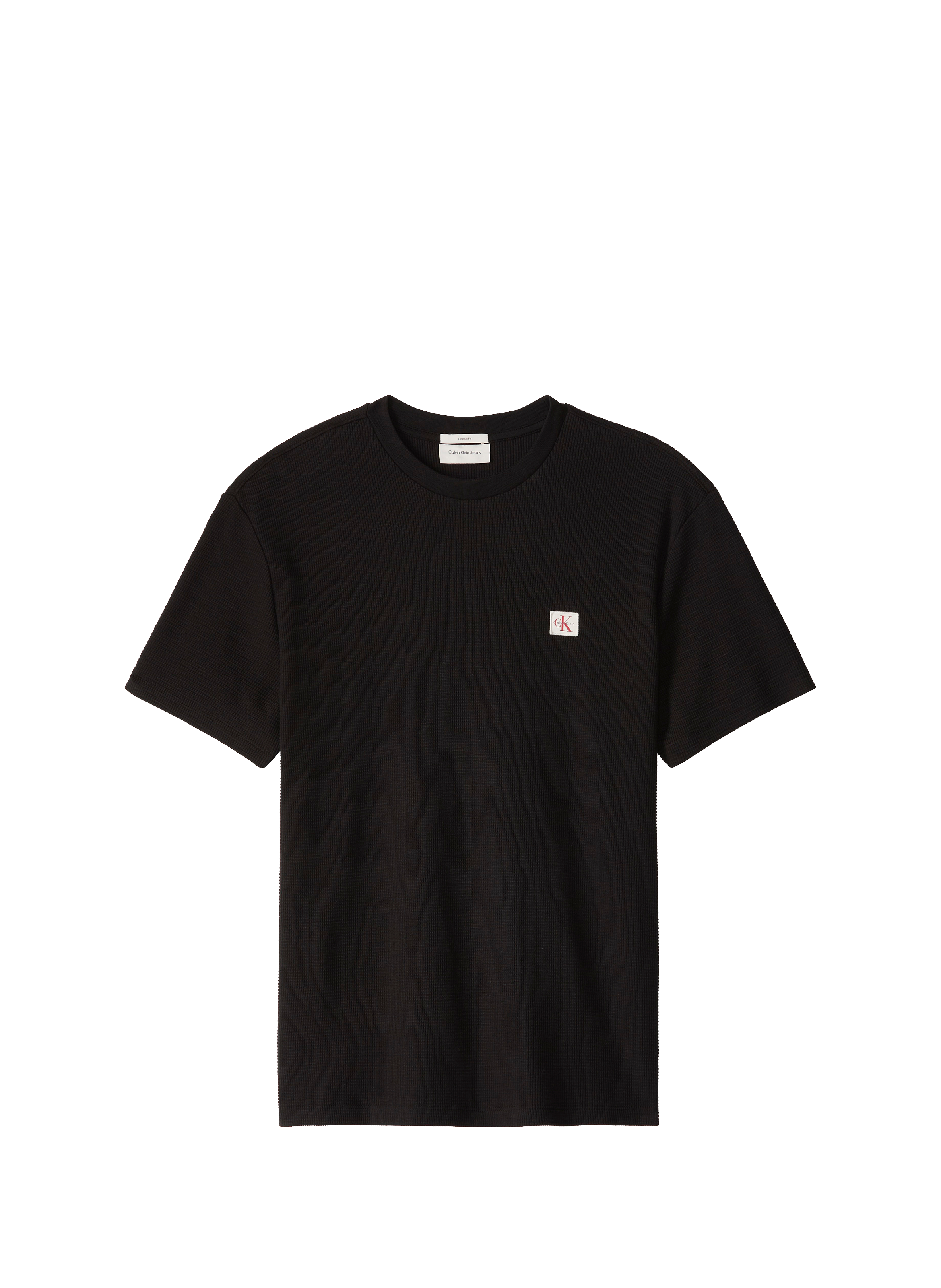 T-shirt droit en coton CALVIN KLEIN Noir