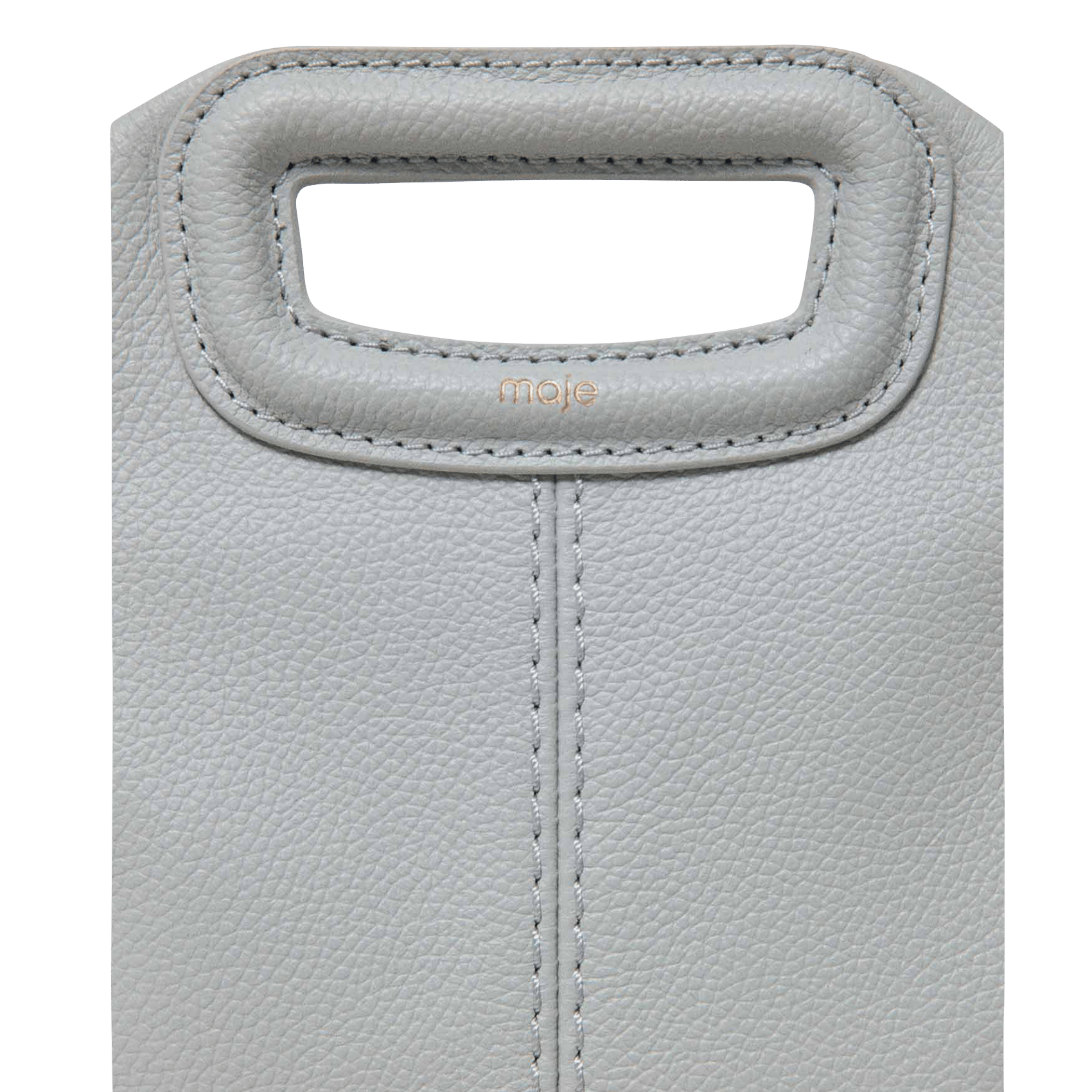 Sac bandoulière en cuir miss m MAJE Gris