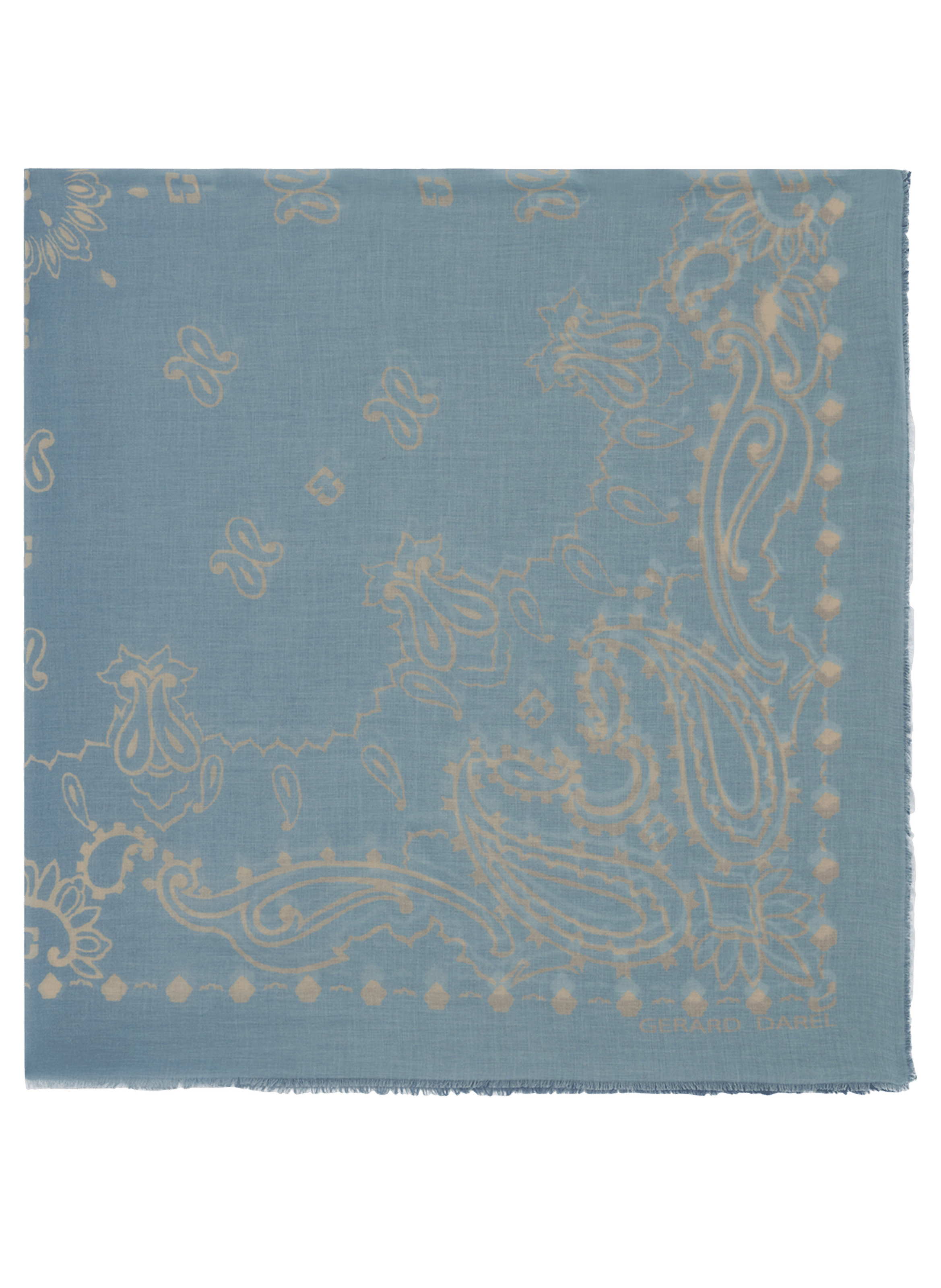 Grand carré imprimé en coton - dorine GERARD DAREL Bleu