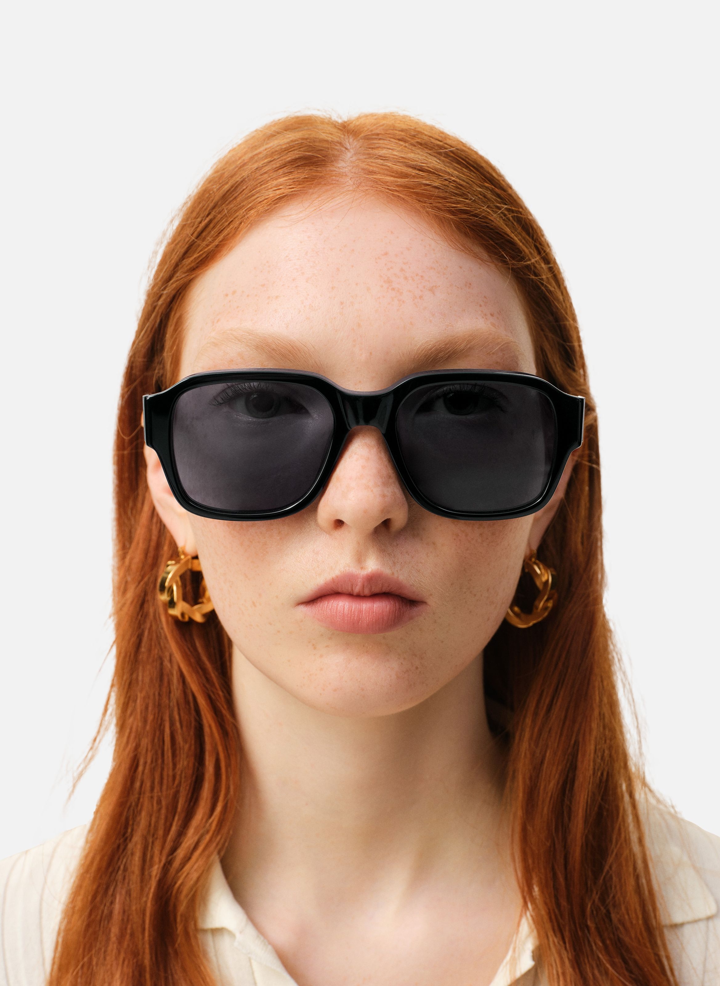 Lunettes de soleil 75006 en acétate unisexes AMI PARIS Noir