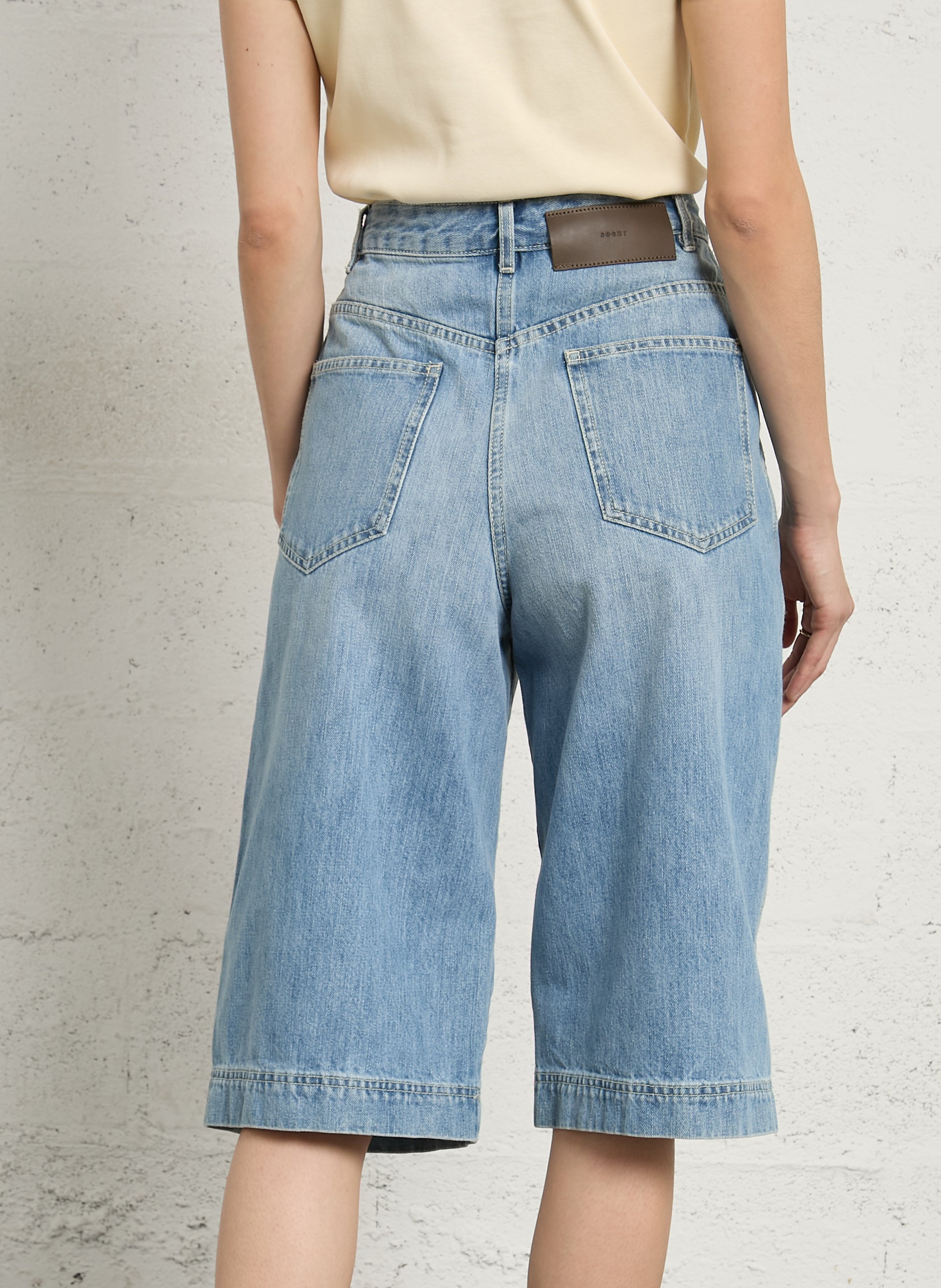 Short en jean francis SOEUR Bleu