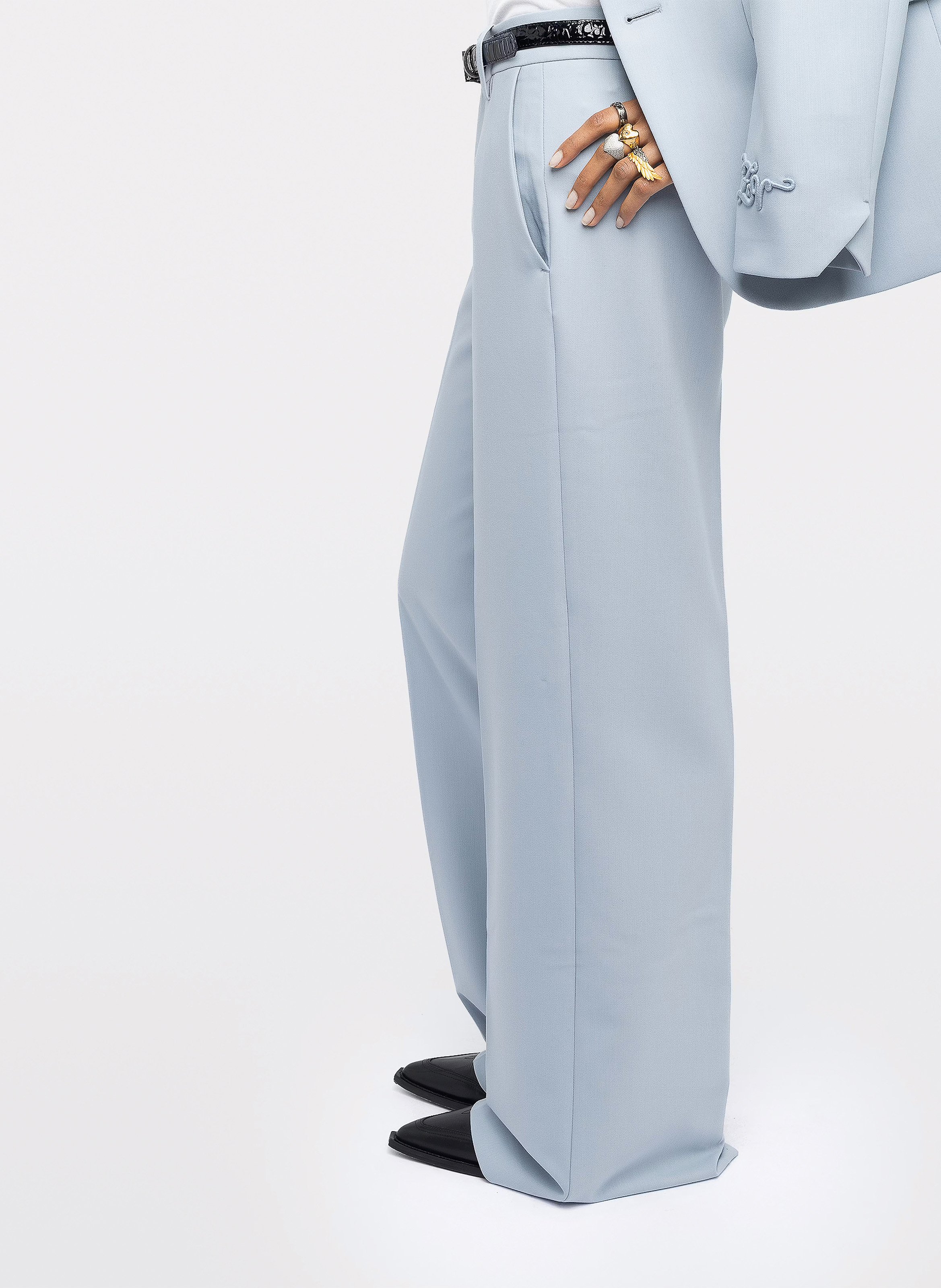 Pantalon droit taille haute panol ZADIG&VOLTAIRE Bleu