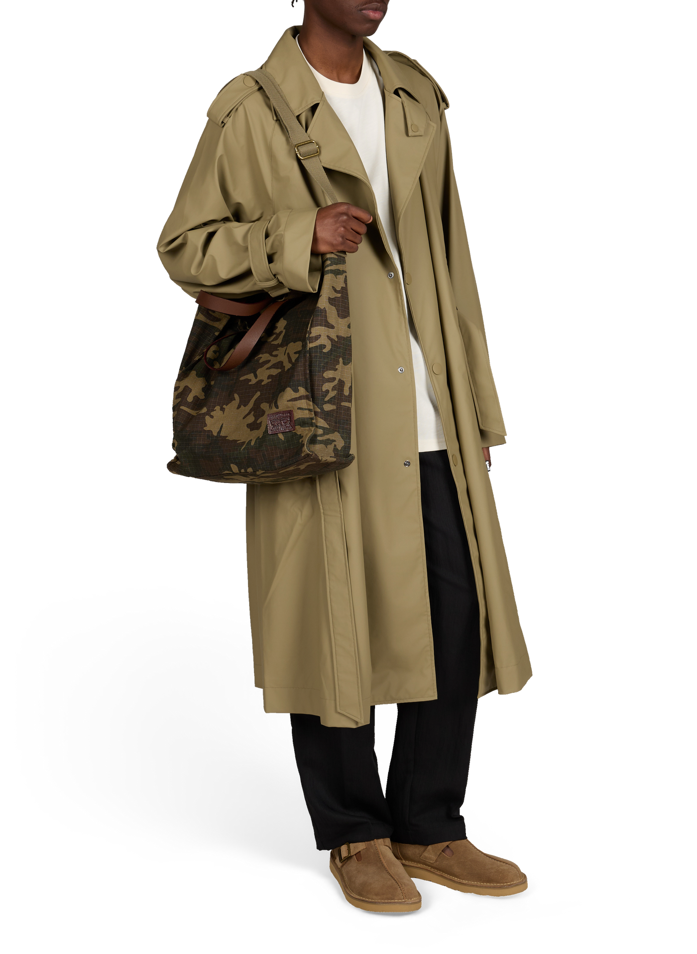 Tote bag à motif camouflage en coton LEVIS ACCESSOIRES Vert