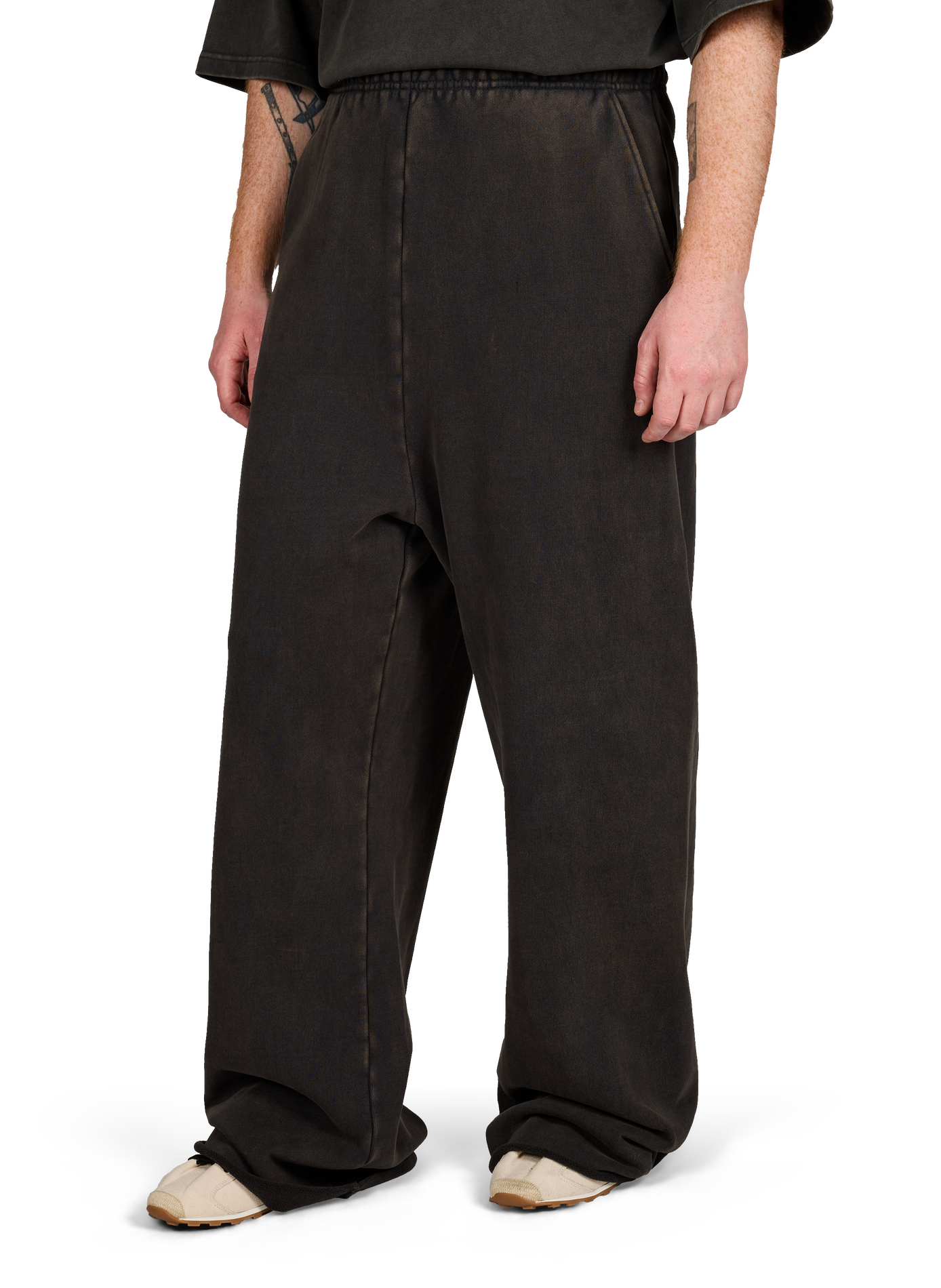 Wide cotton sweatpants ENTIRE STUDIOS Black