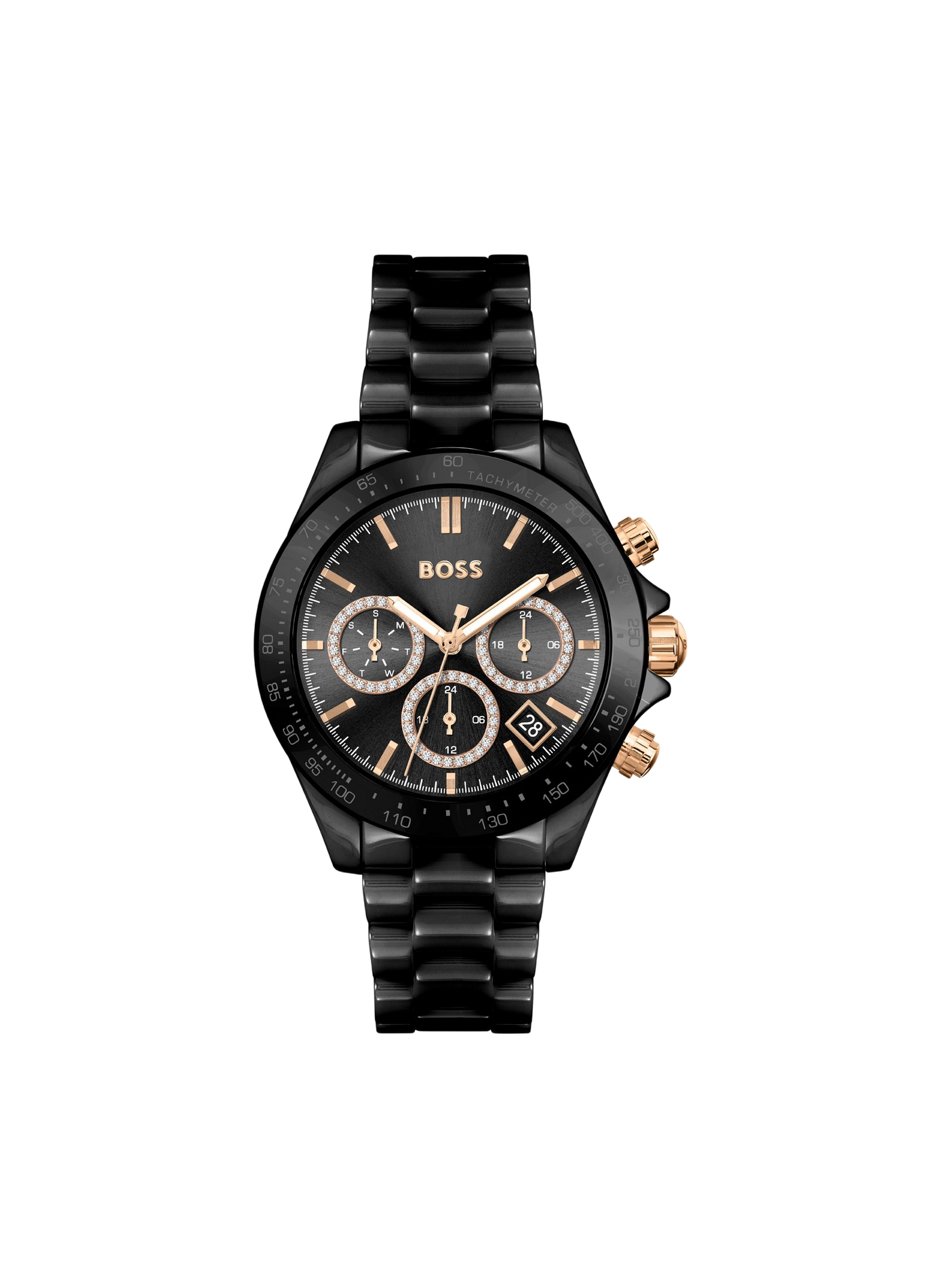 Montre quartz Novia en céramique BOSS MONTRES Noir