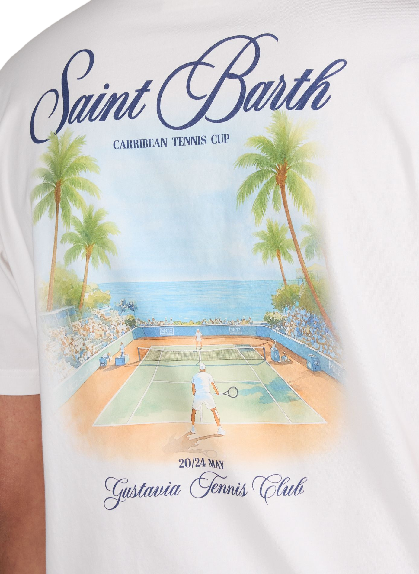Straight cotton t-shirt MC2 SAINT BARTH White