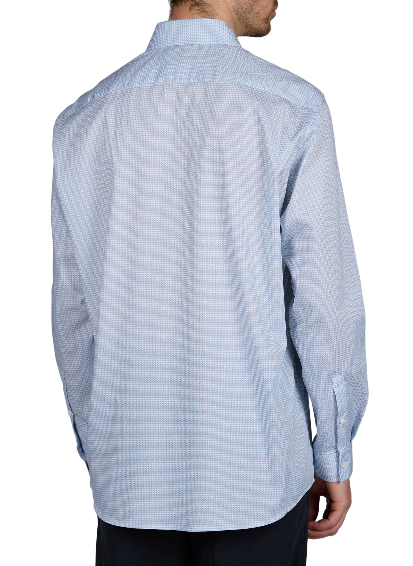 Chemise droite jacquard en coton mélangé PIERRE CARDIN Bleu