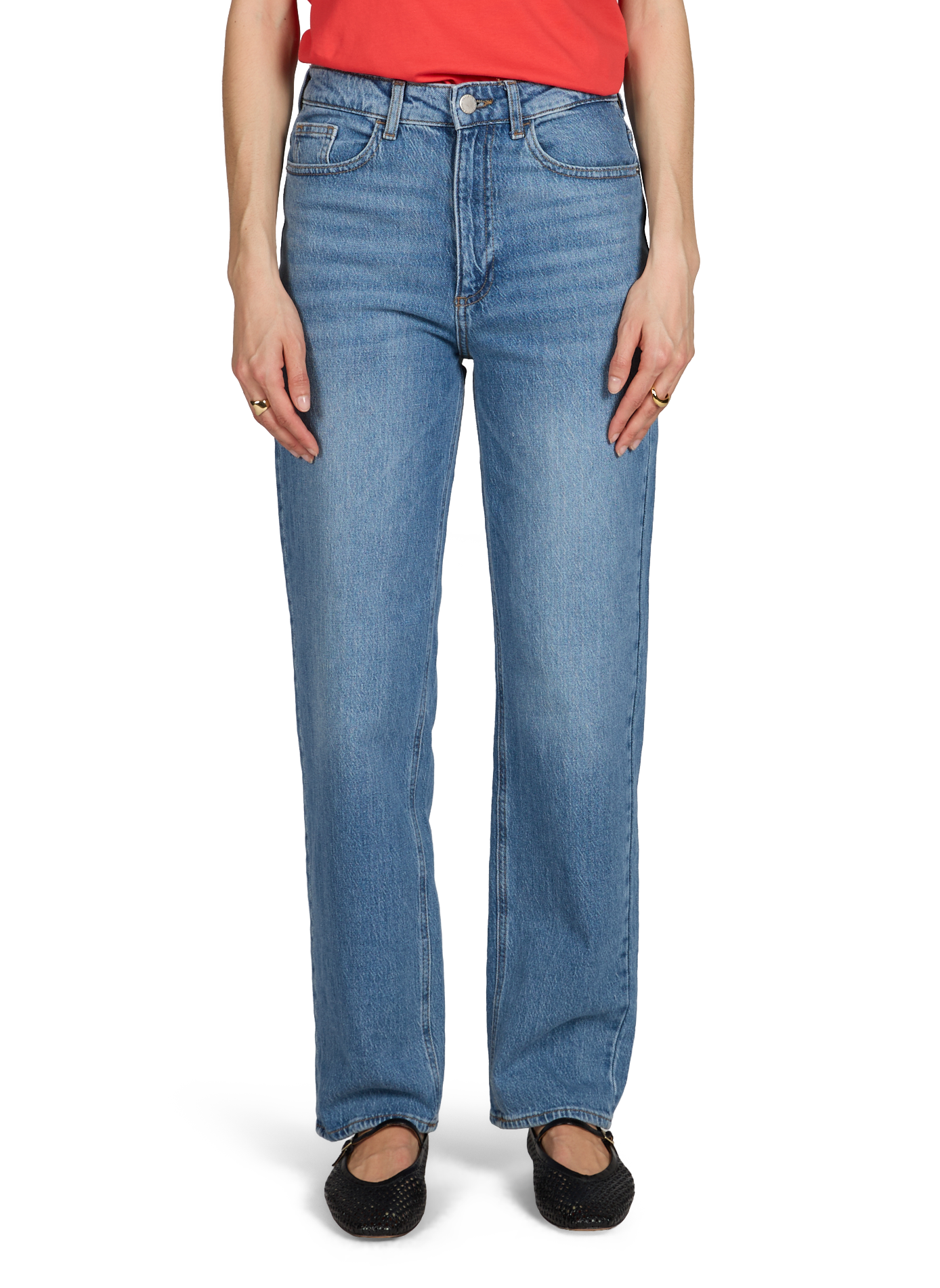 Regular fit Vikelly jeans in blended cotton VILA Blue