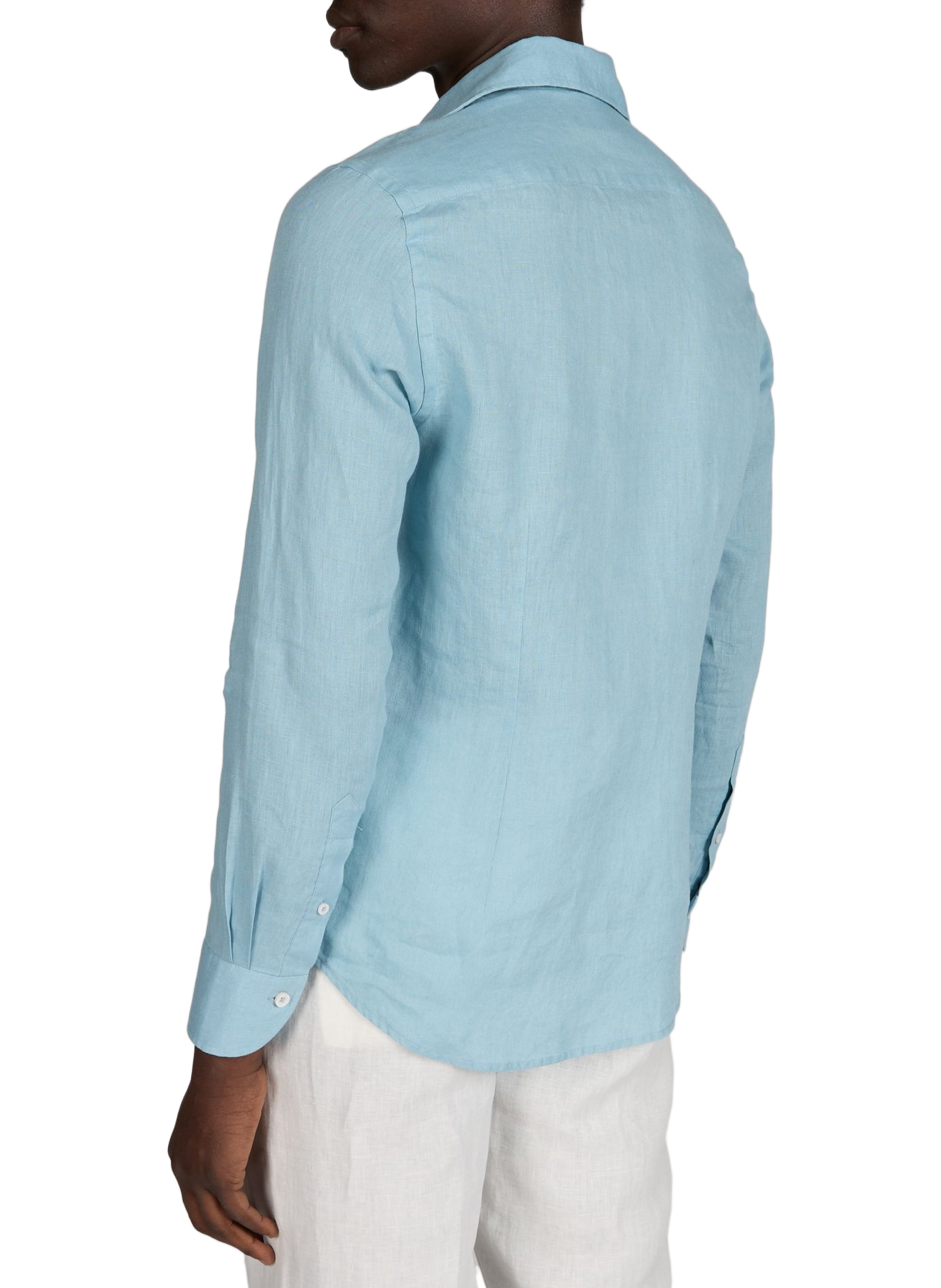 Chemise droite en lin AURELIEN Bleu