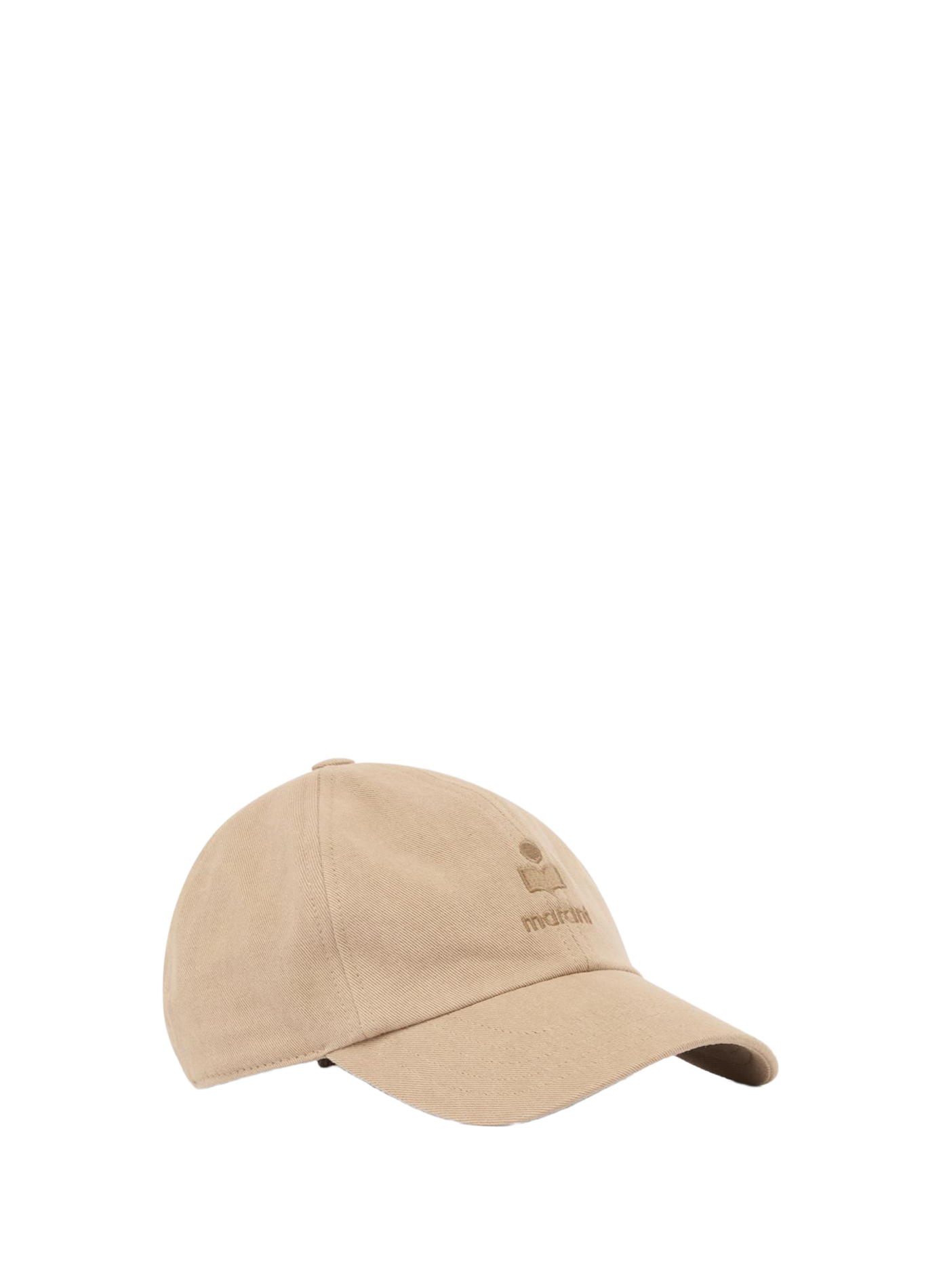 Casquette Tomas en toile de coton brodé ISABEL MARANT Beige