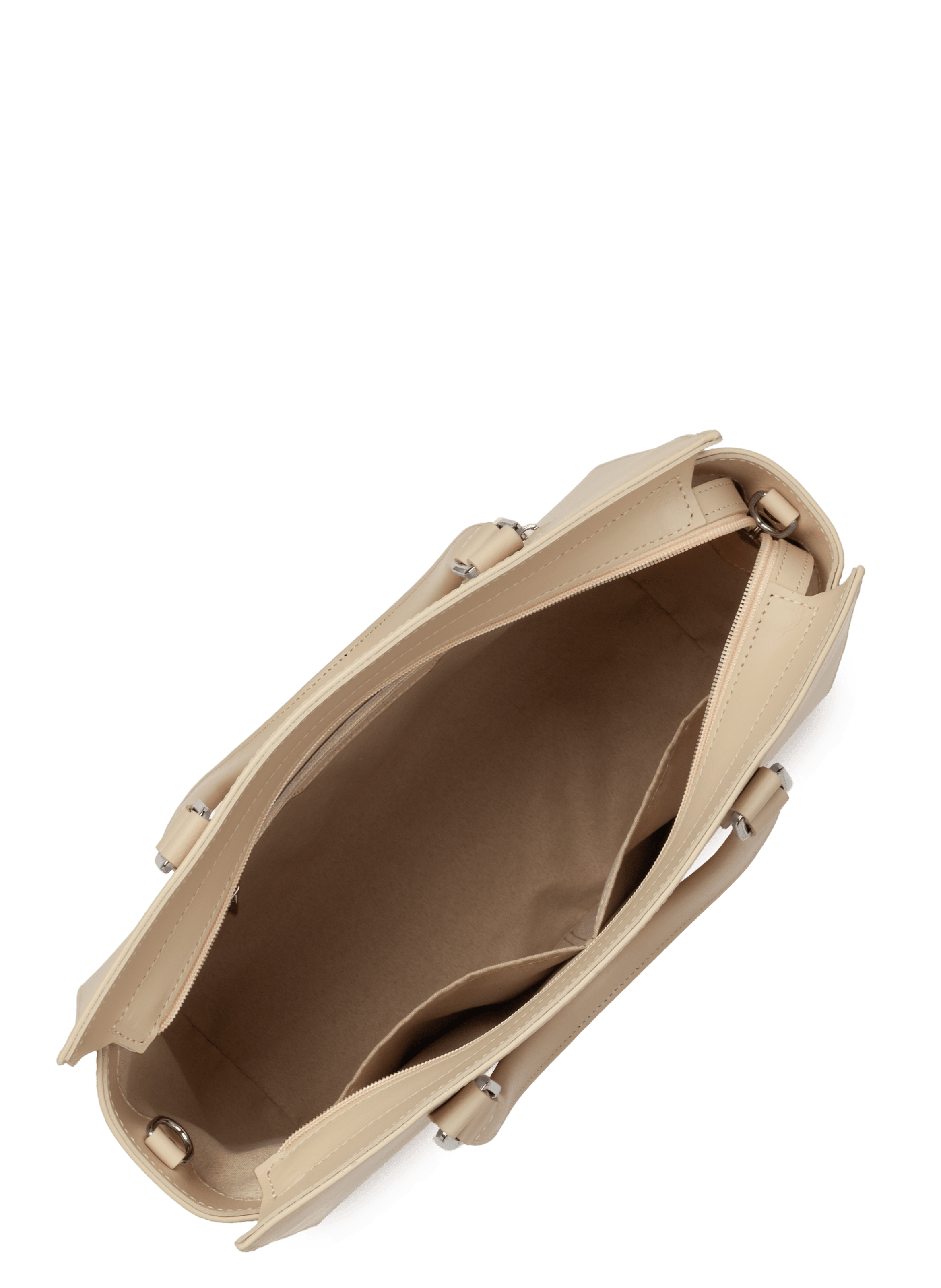 Grand sac cabas main - smooth LANCASTER Beige