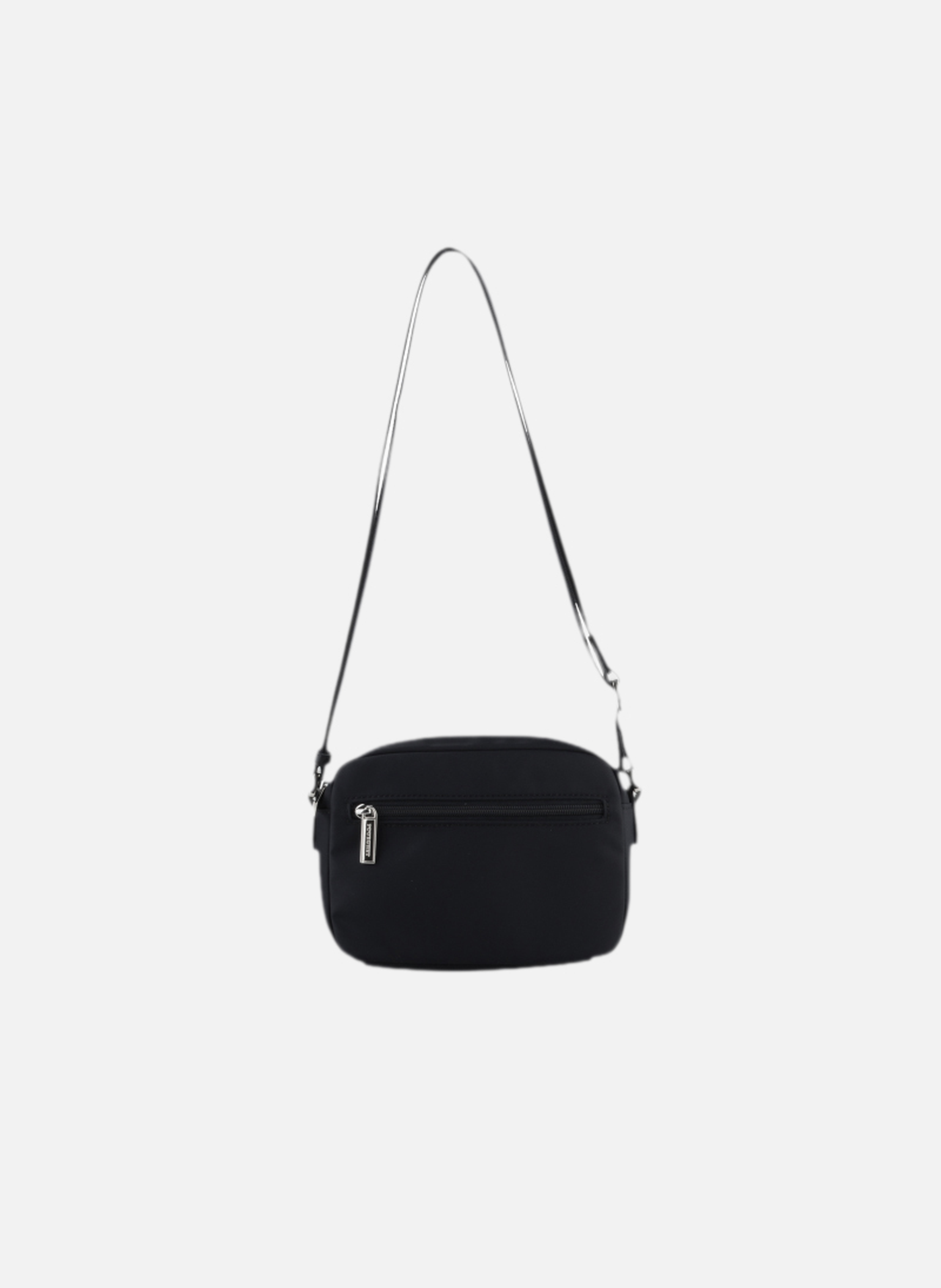 Escale | sac porté travers en toile garnie cuir POURCHET Noir