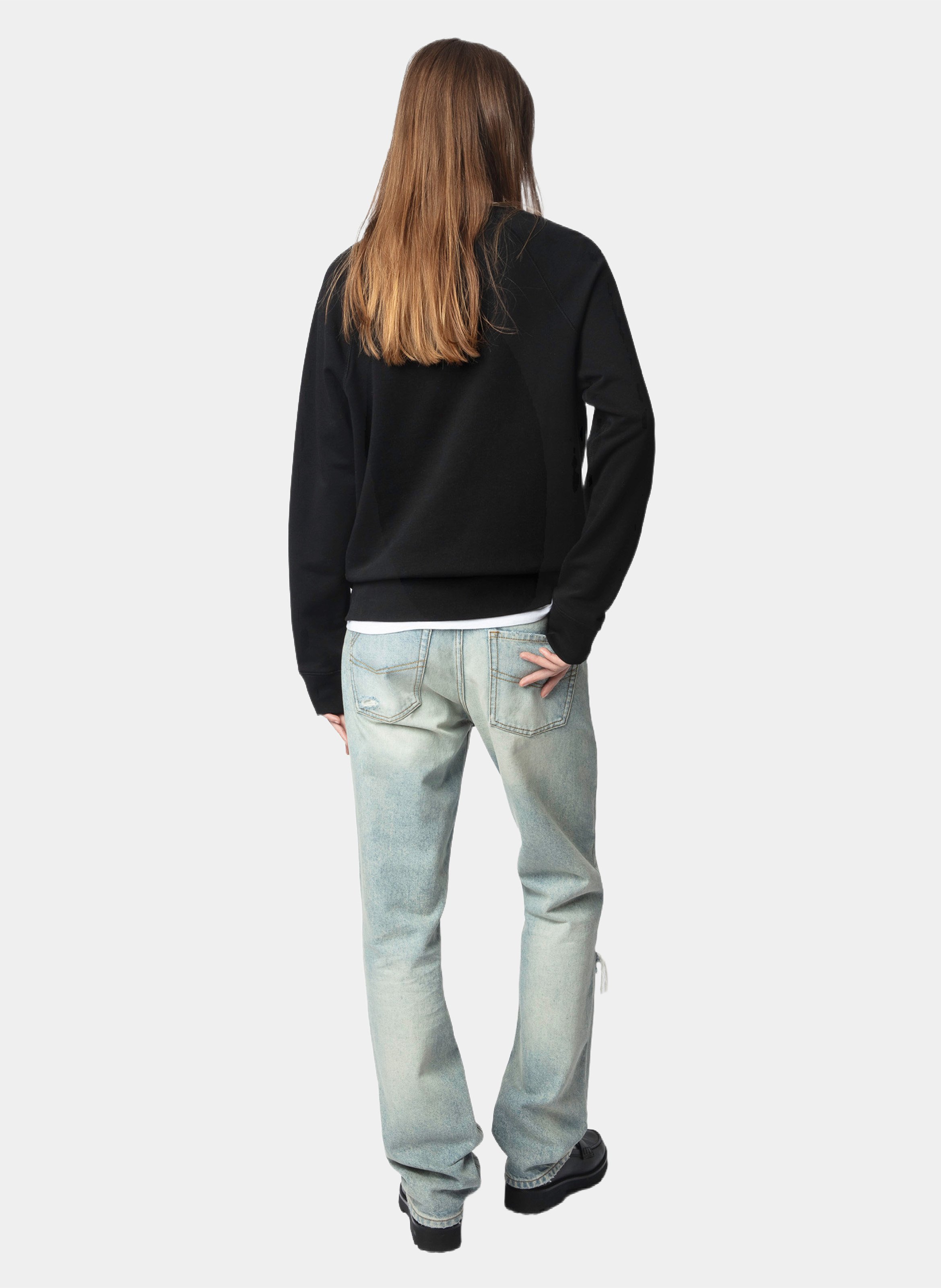 Sweat imprimé en coton upper ZADIG&VOLTAIRE Noir
