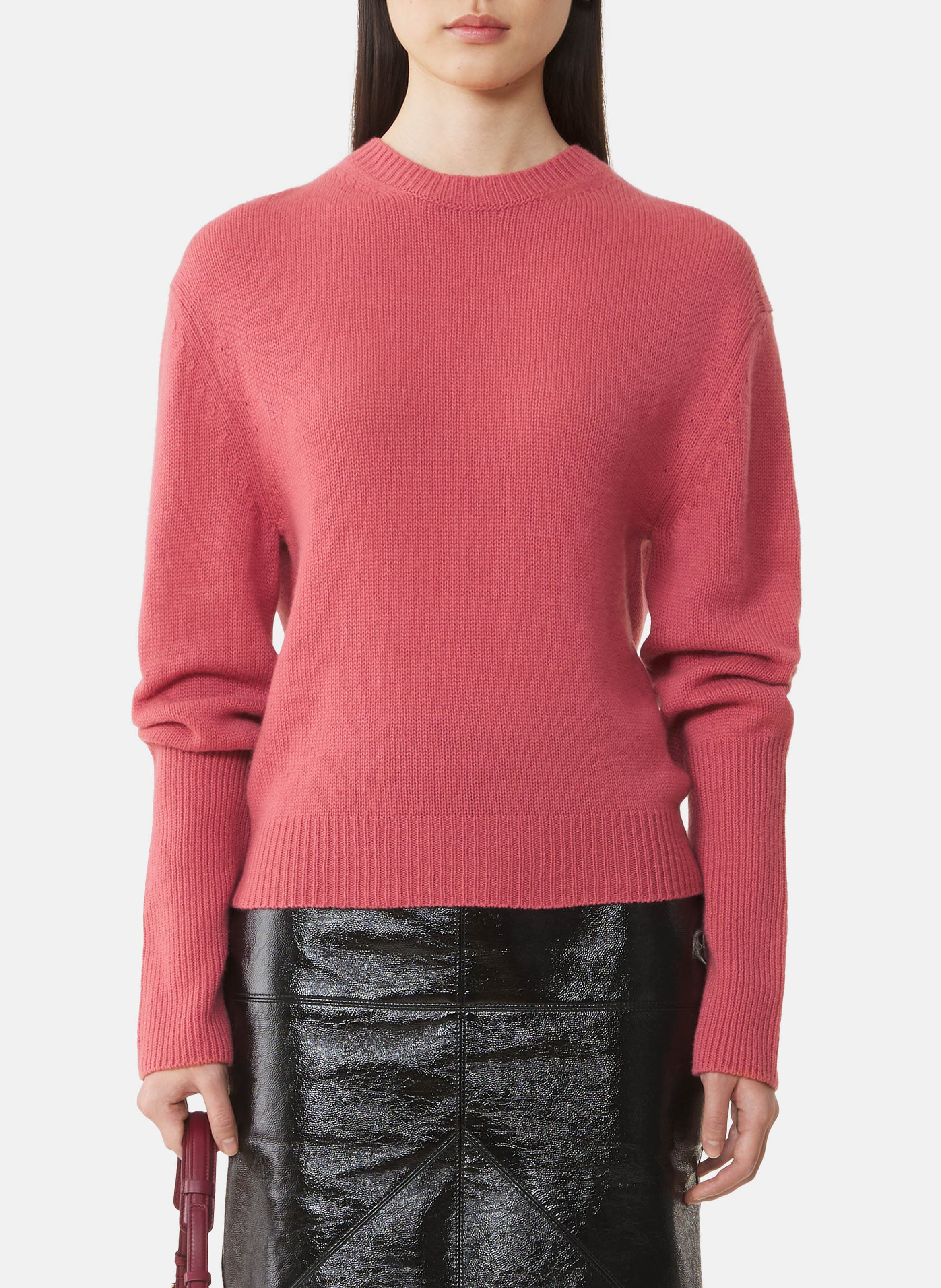 Pull détail gros grain en cachemire LANVIN Rose