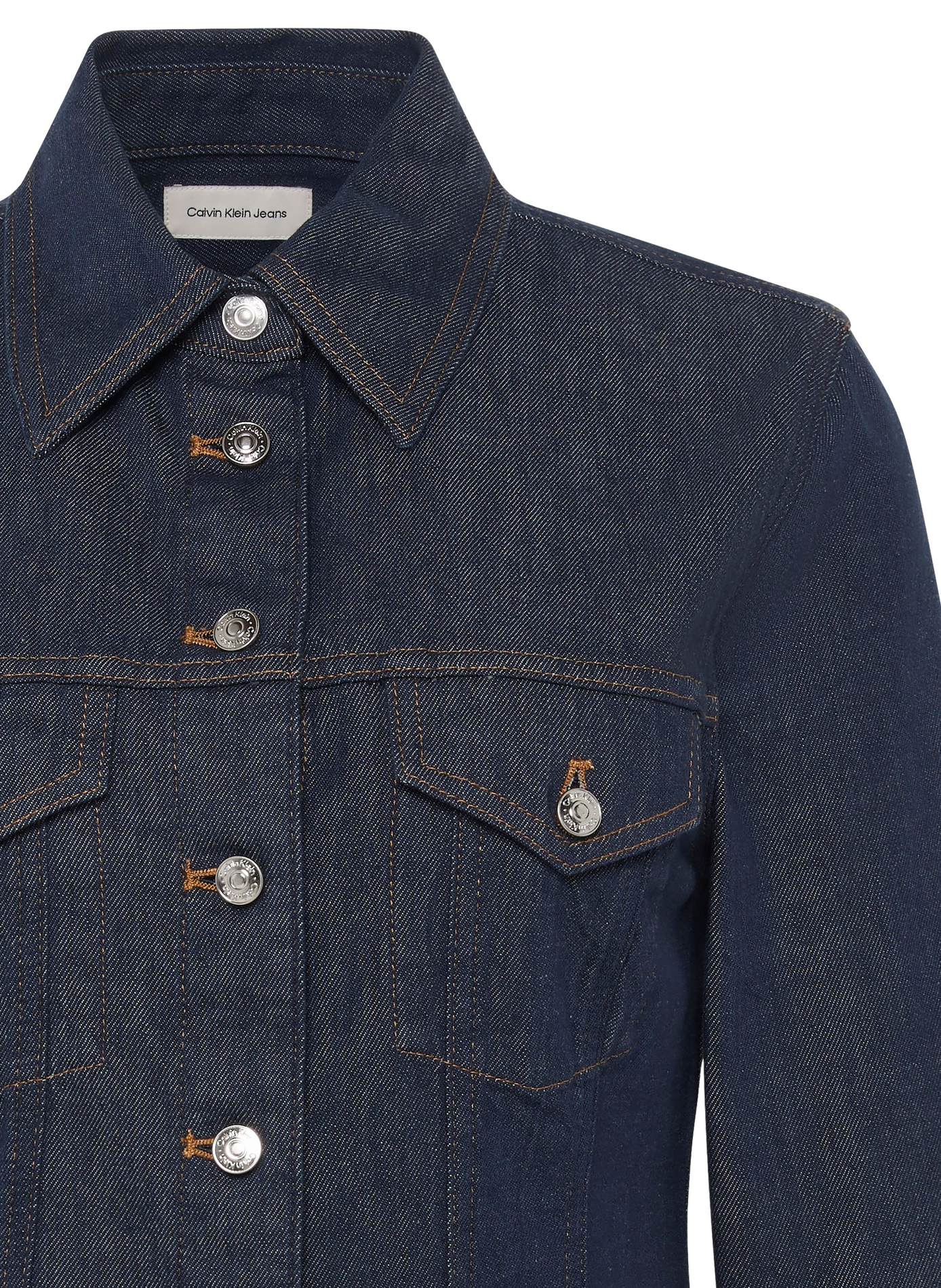 Fitted cotton denim shirt CALVIN KLEIN Blue