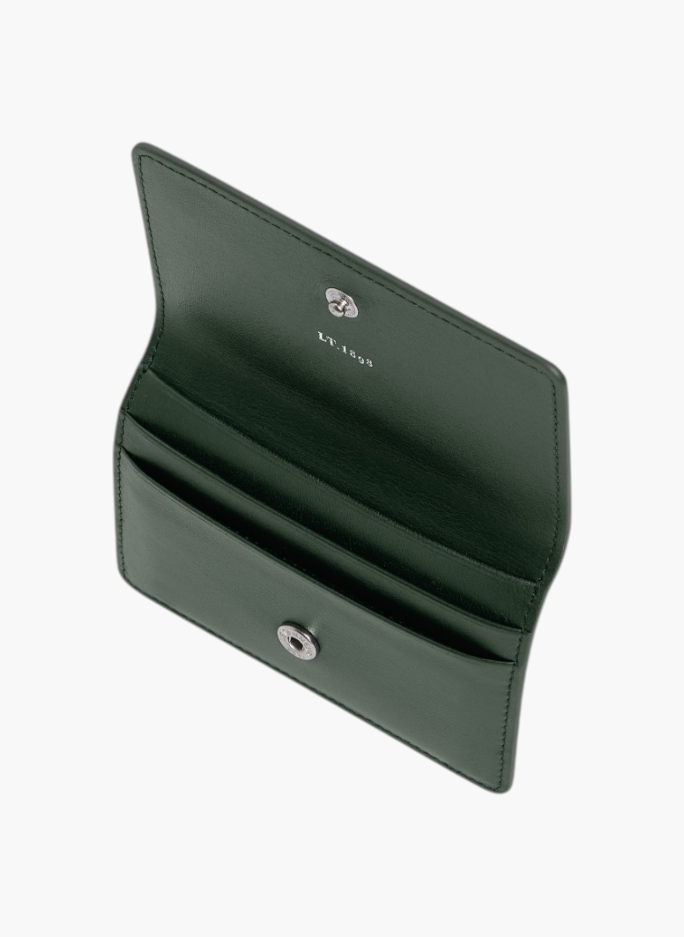 Petit porte cartes à rabat louison en cuir lisse LE TANNEUR Vert