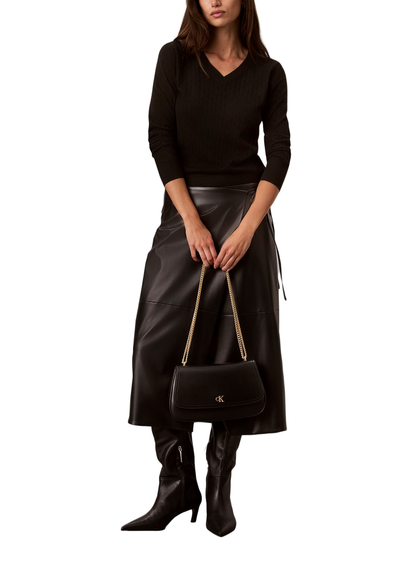 FLORAL QUILTED BAG CALVIN KLEIN Black