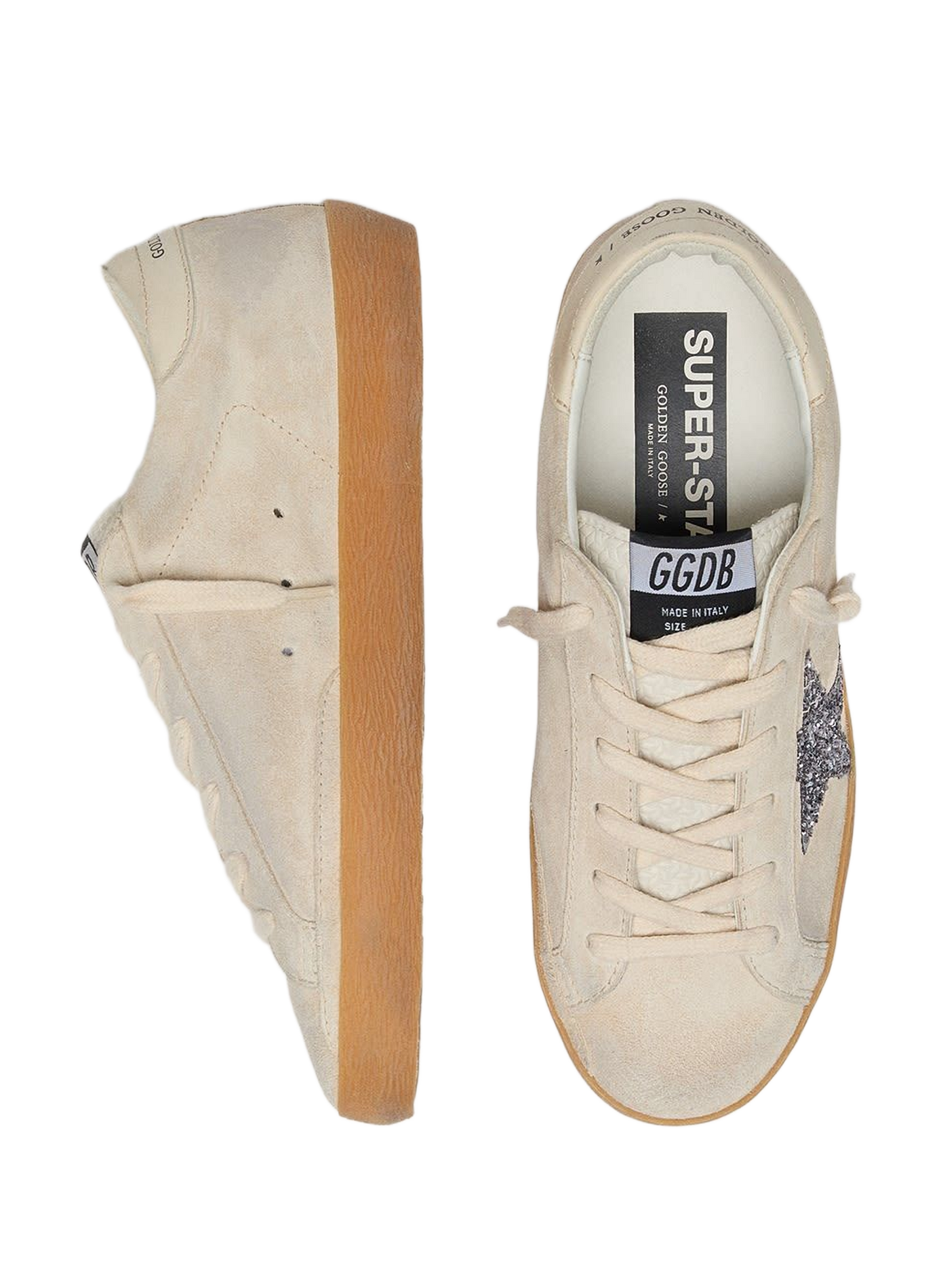 Mixed leather low-top sneakers GOLDEN GOOSE Multicolour