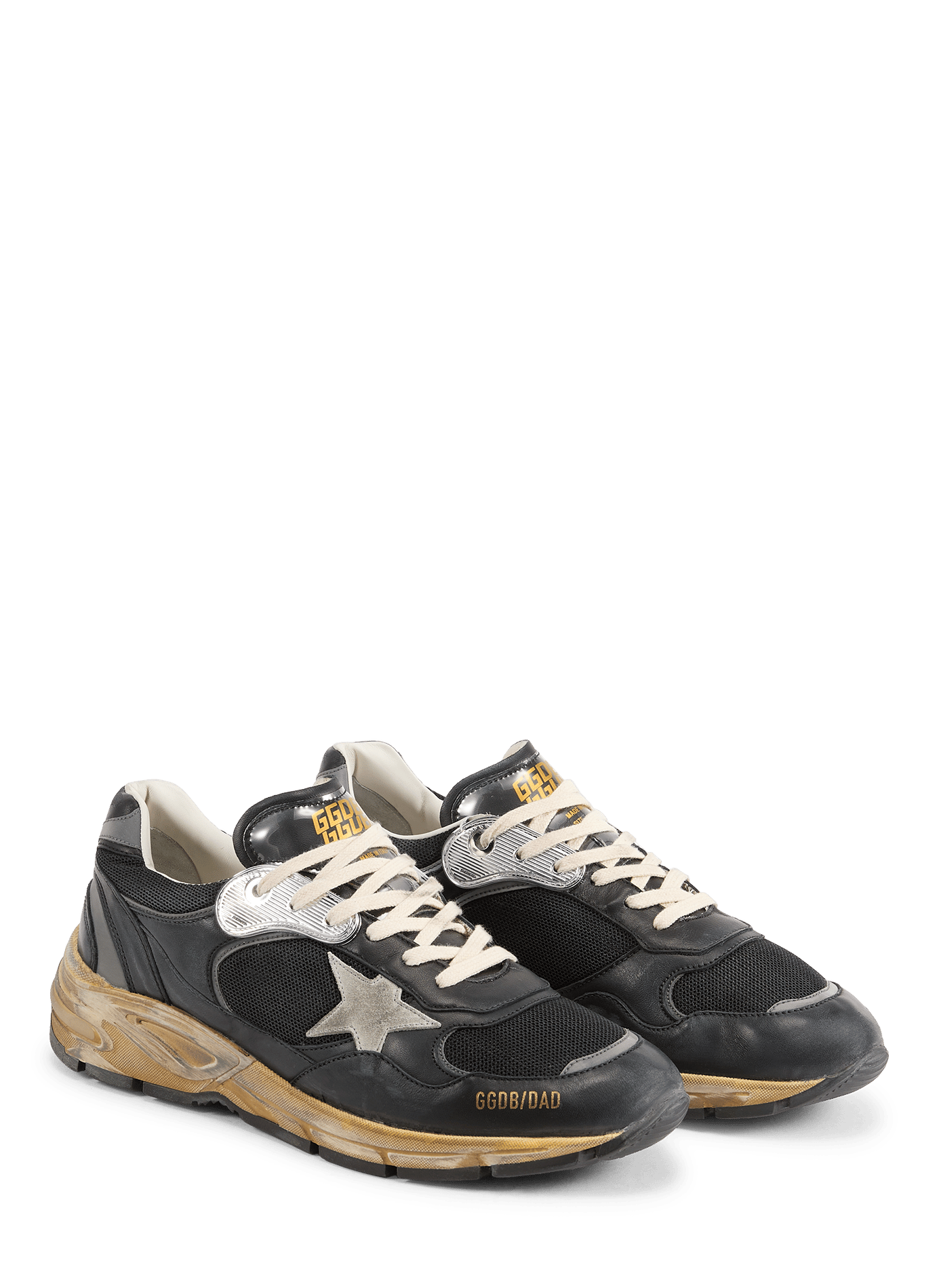 Lage sneakers RUNNING DAD NEW van gemengd leer GOLDEN GOOSE Zwart