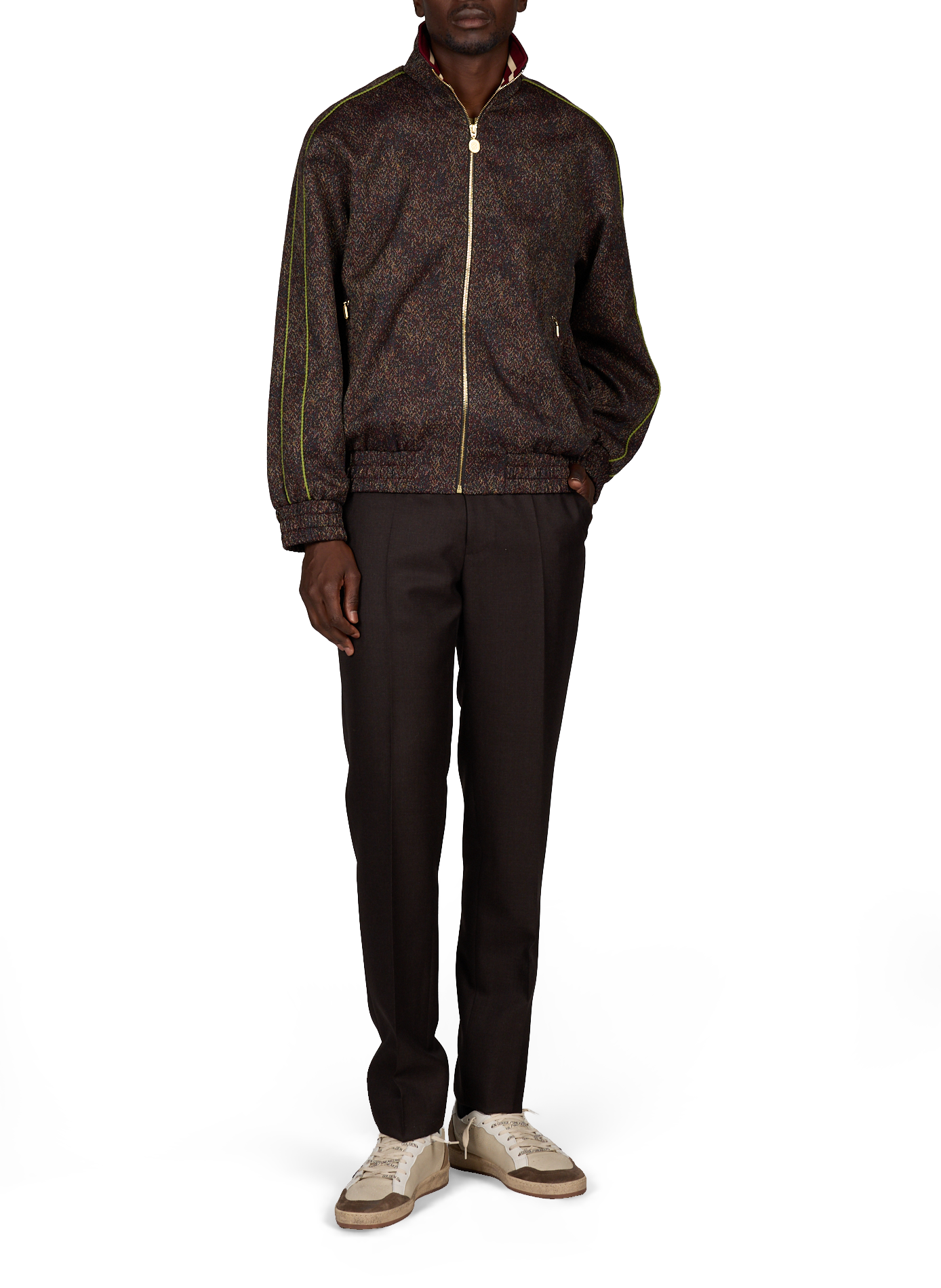 Tweed effect tracksuit jacket DROLE DE MONSIEUR Red