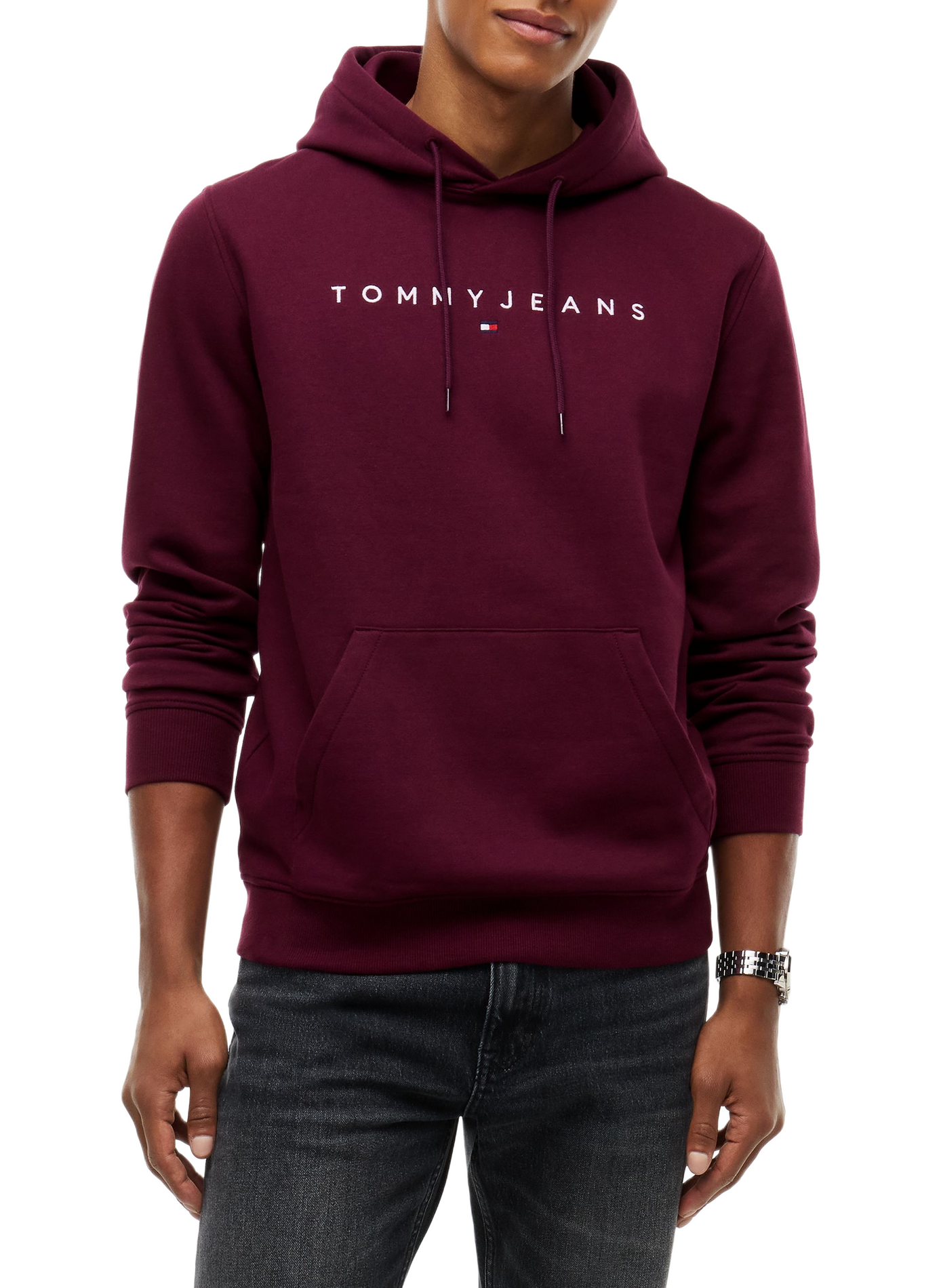 Sweat à capuche avec logo brodé TOMMY HILFIGER Rouge