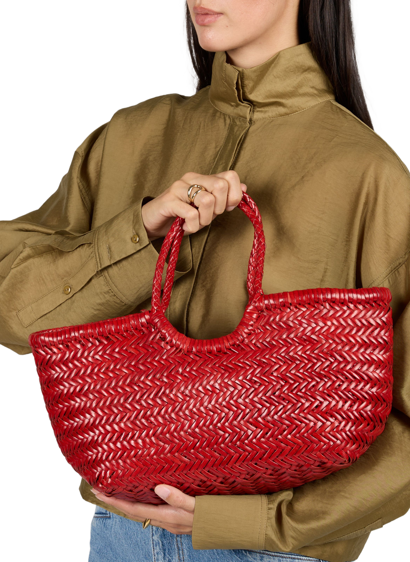 NANTUCKET Ledertasche DRAGON DIFFUSION Rot