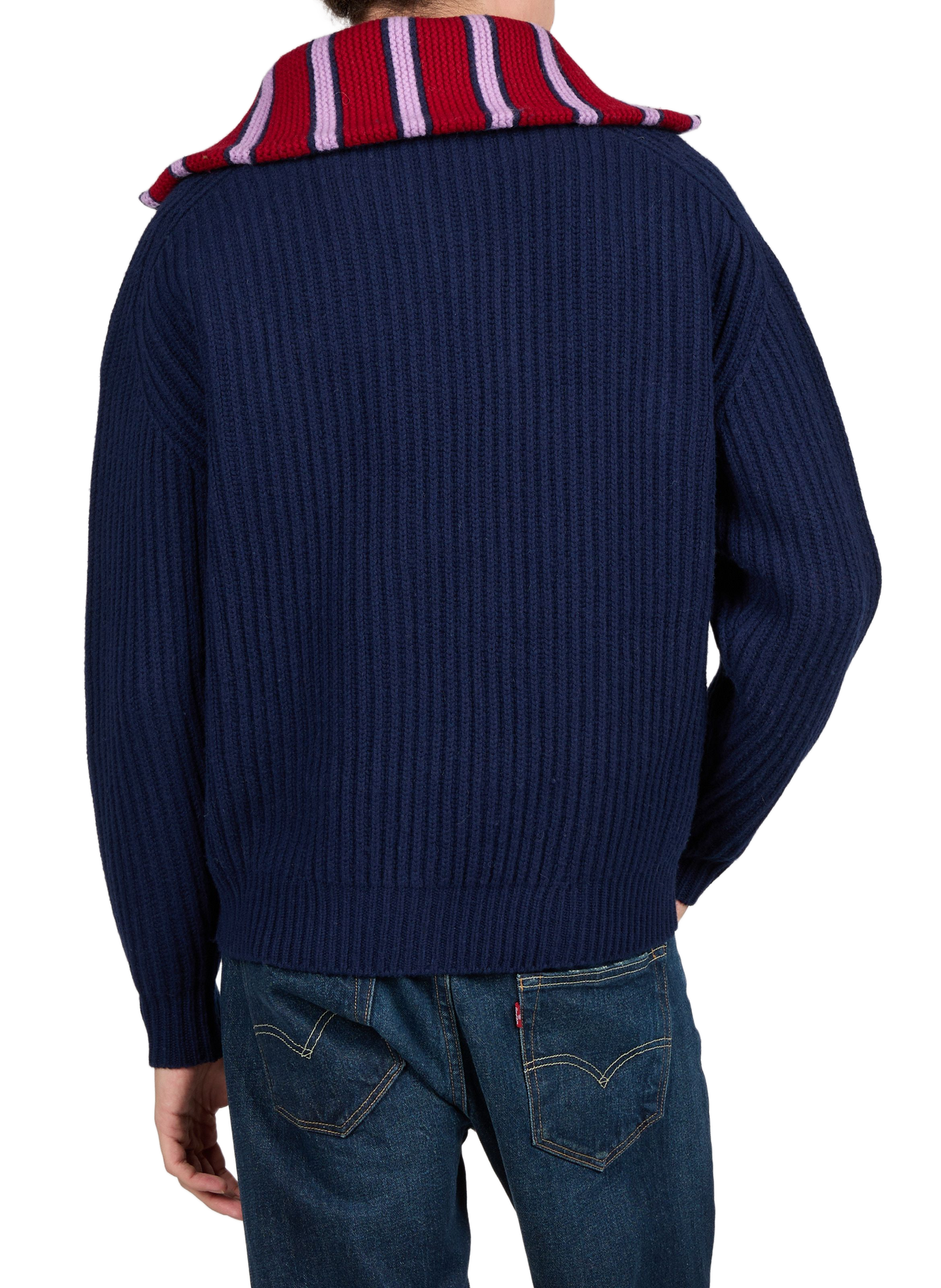 Half-zip wool jumper DROLE DE MONSIEUR Blue