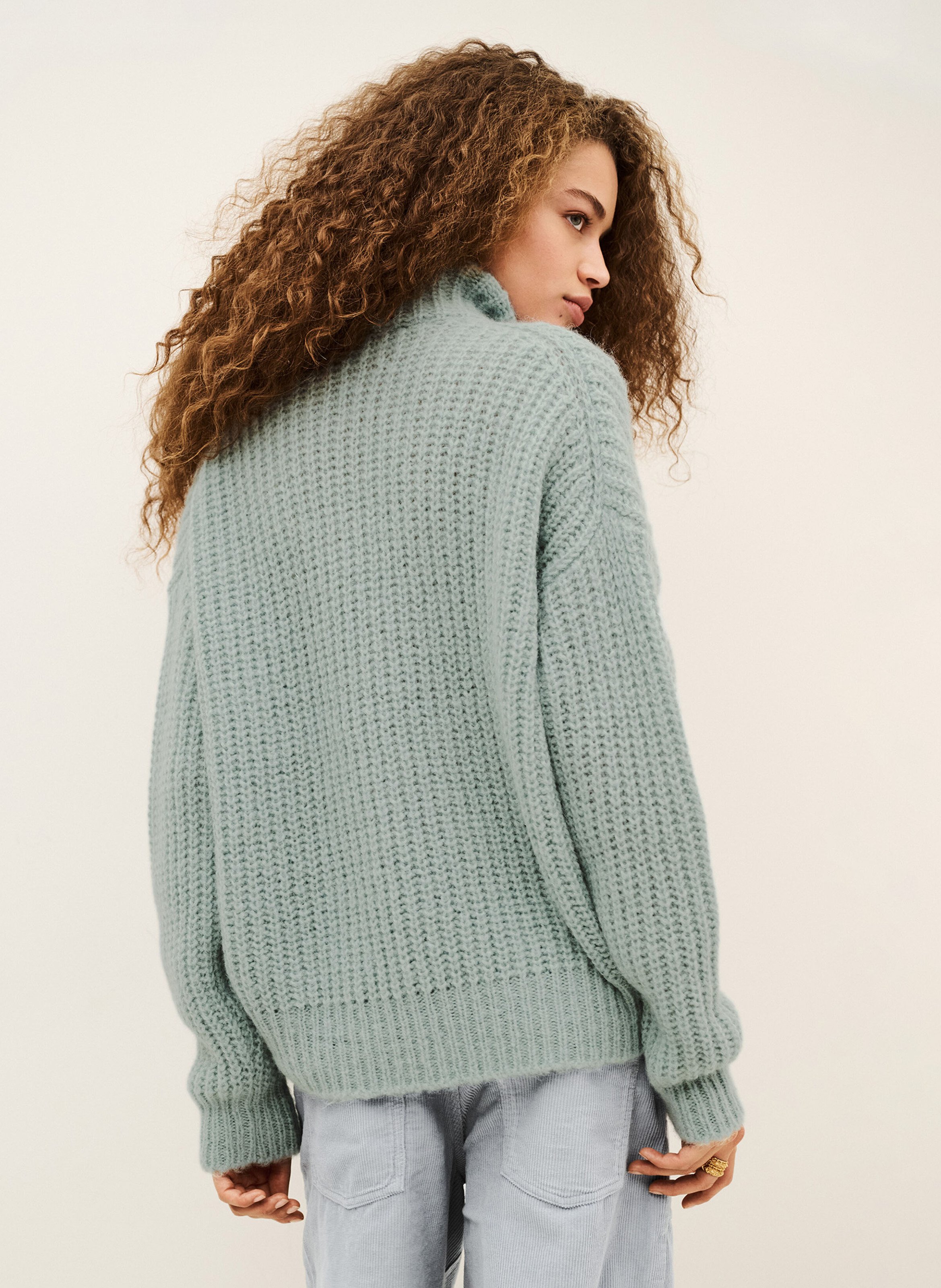 Pull col camionneur en laine mélangée beltane BA&SH Bleu