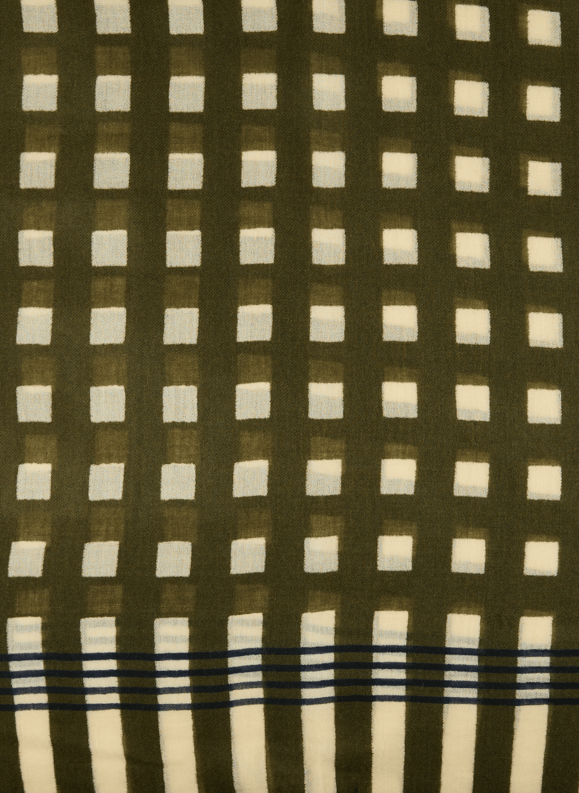 Printed wool scarf LAFAURIE Khaki