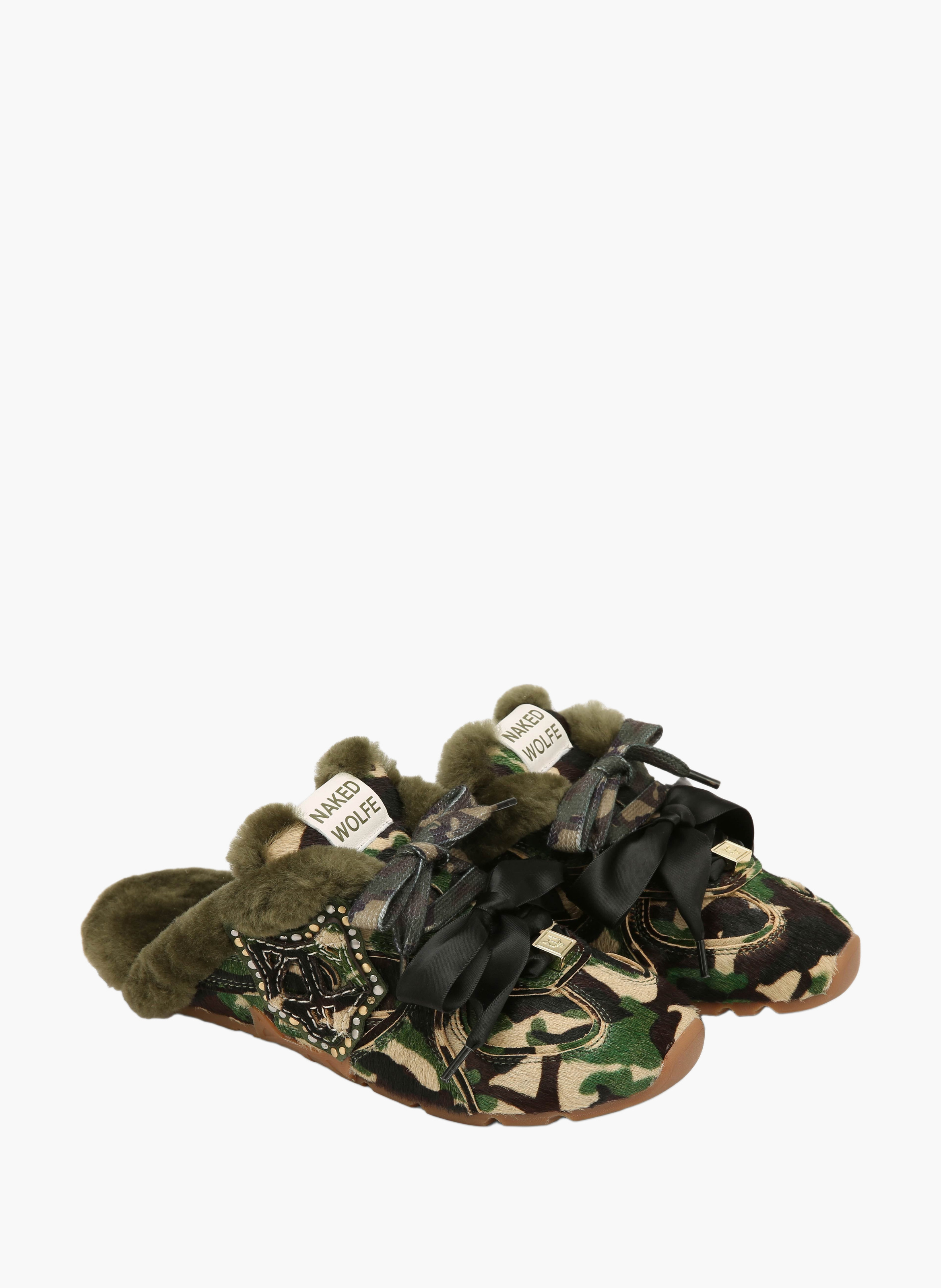 Mules adorn NAKED WOLFE Vert