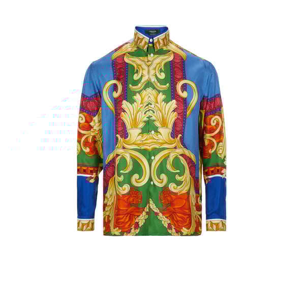 Chemise à imprimé Medusa Renaissance en soie