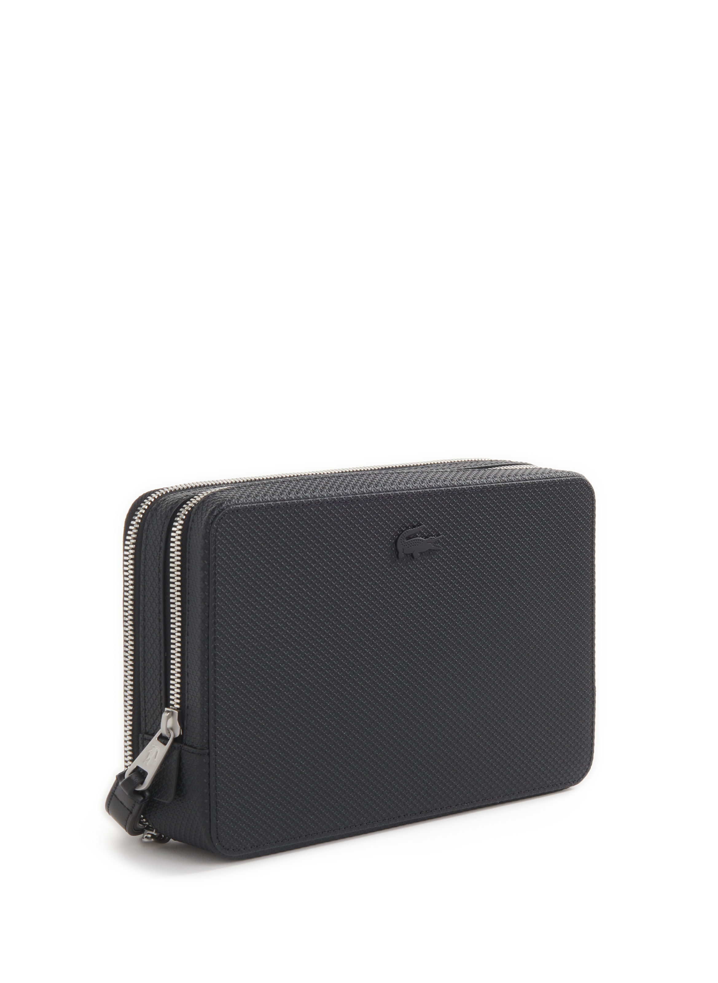 Grained leather pouch LACOSTE Black