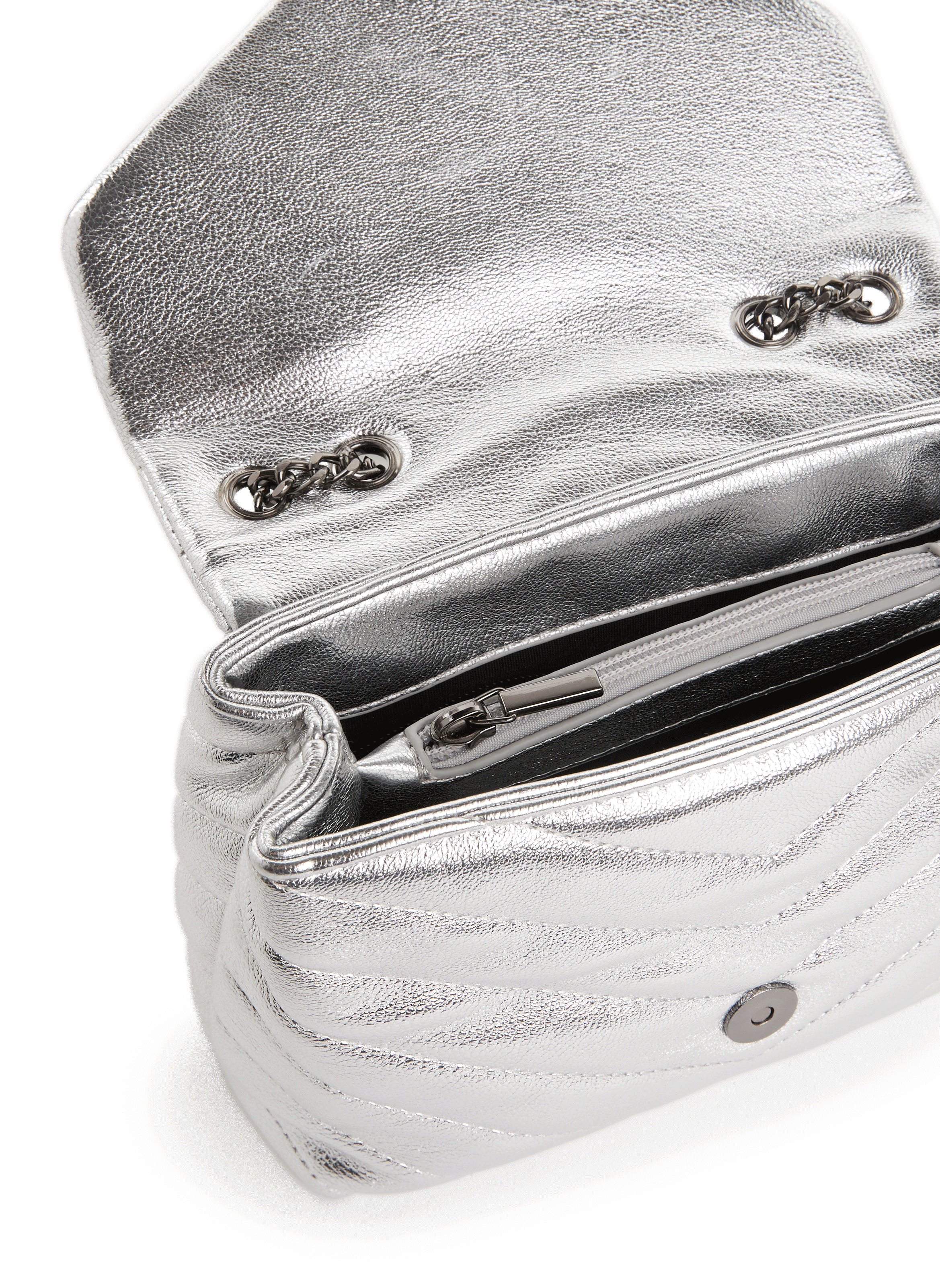 Sac à bandoulière matelassé AU PRINTEMPS PARIS Argent