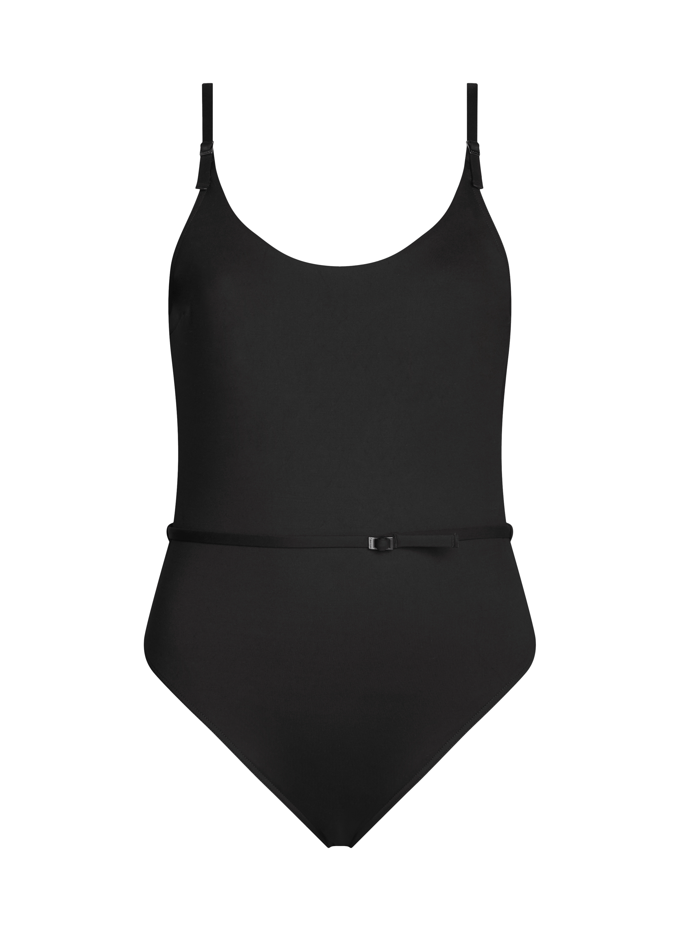 Calvin Klein Women's Over The Shoulder Wrap Around One Piece Swimsuit Black Size 12