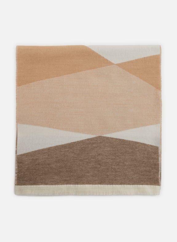 Echarpe Verso à formes géométriques Beige by SAISON 1865 SAISON 1865 Echarpe Verso à formes géométriques Beige