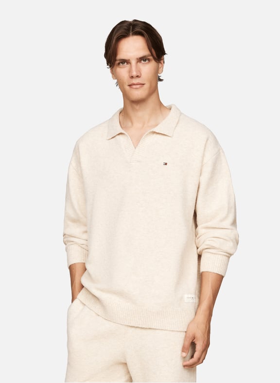 Mixed wool sweatshirt Beige by TOMMY HILFIGER TOMMY HILFIGER Mixed wool sweatshirt Beige