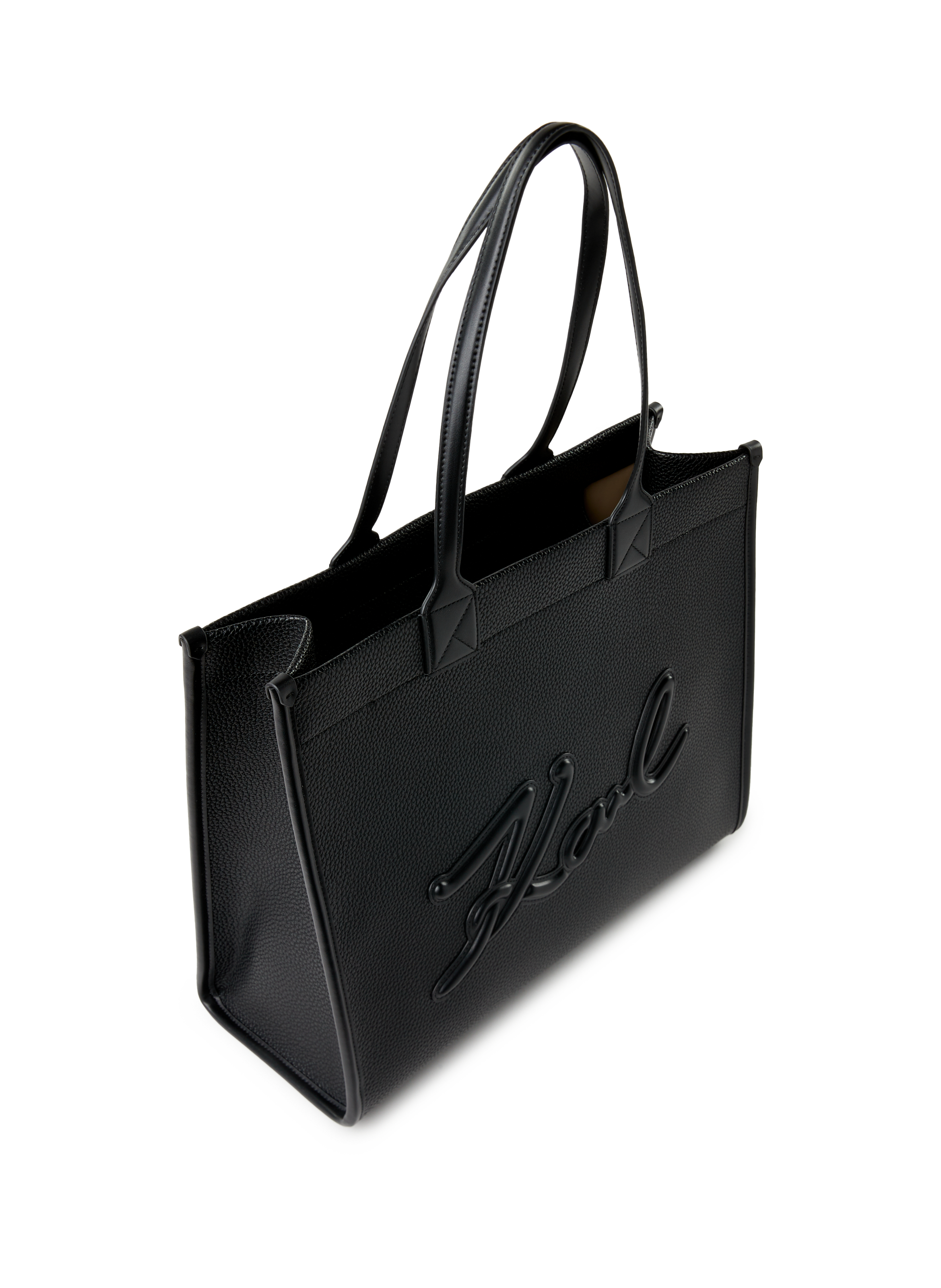 Grained tote bag KARL LAGERFELD Black