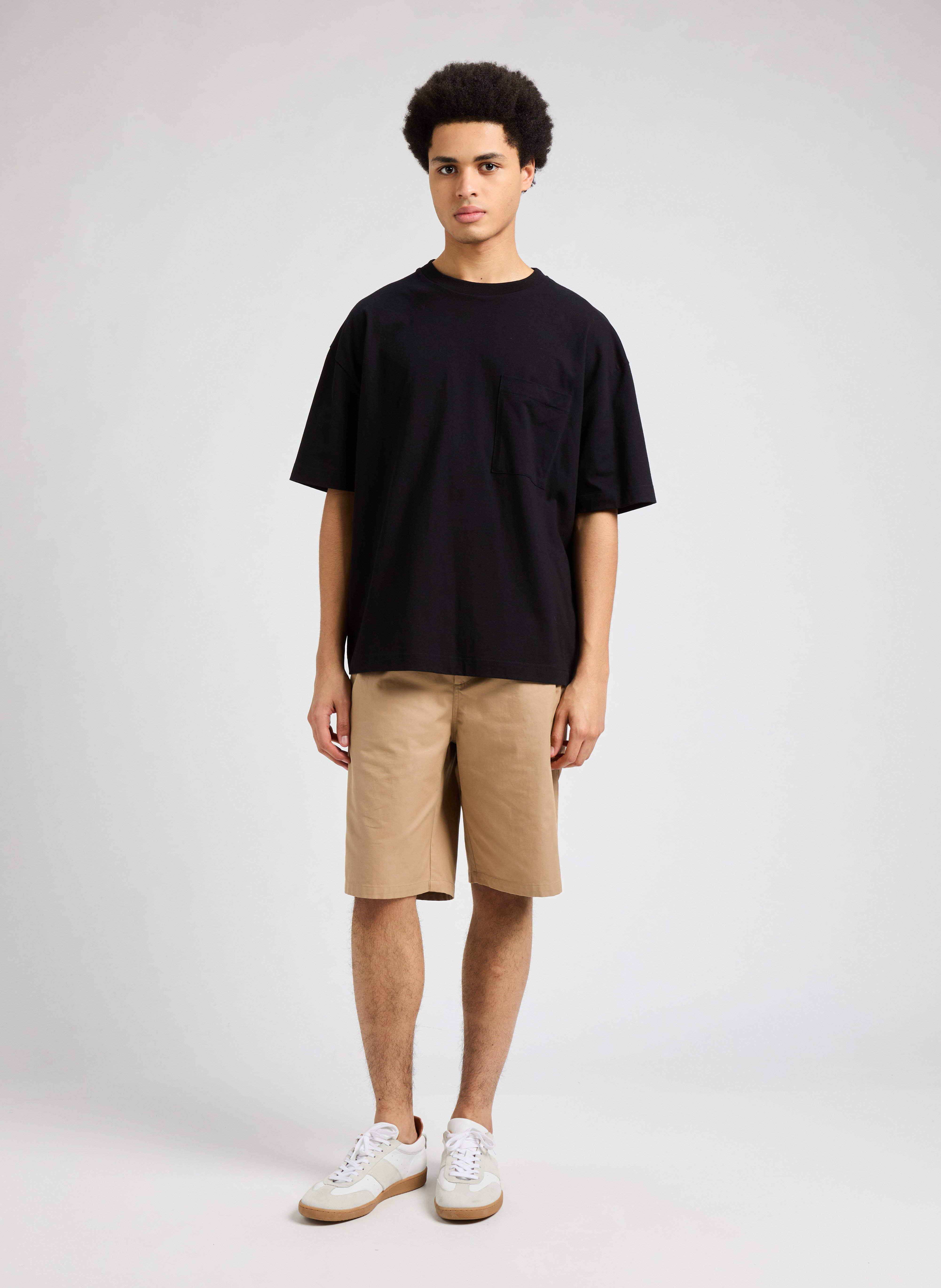 T-shirt Bart col rond en coton SAISON 1865 Noir