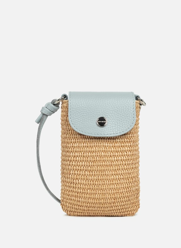 Pochette - mini osier italie Bleu by LANCASTER LANCASTER Pochette - mini osier italie Bleu