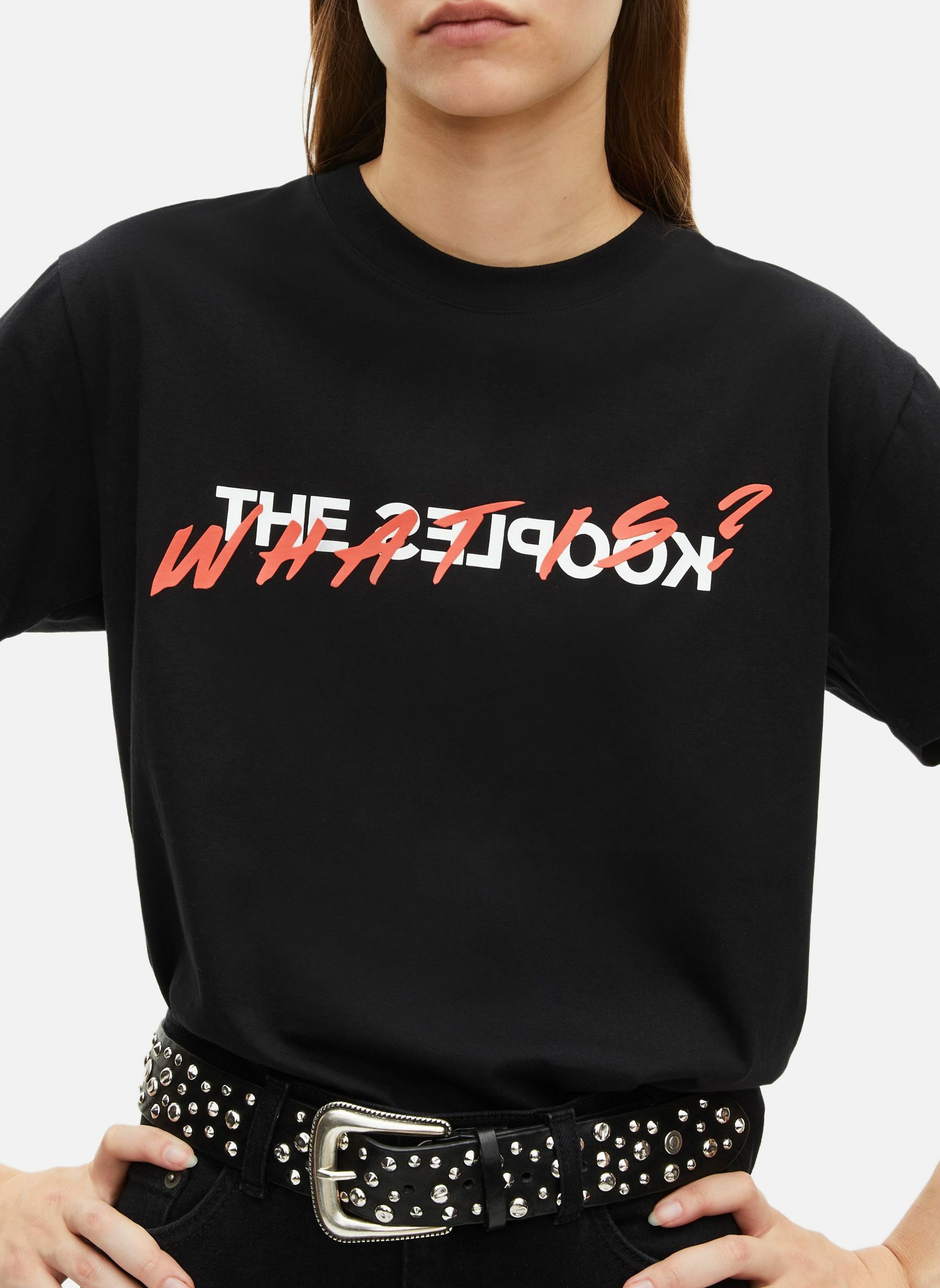 T-shirt coton imprimé What Is THE KOOPLES Noir