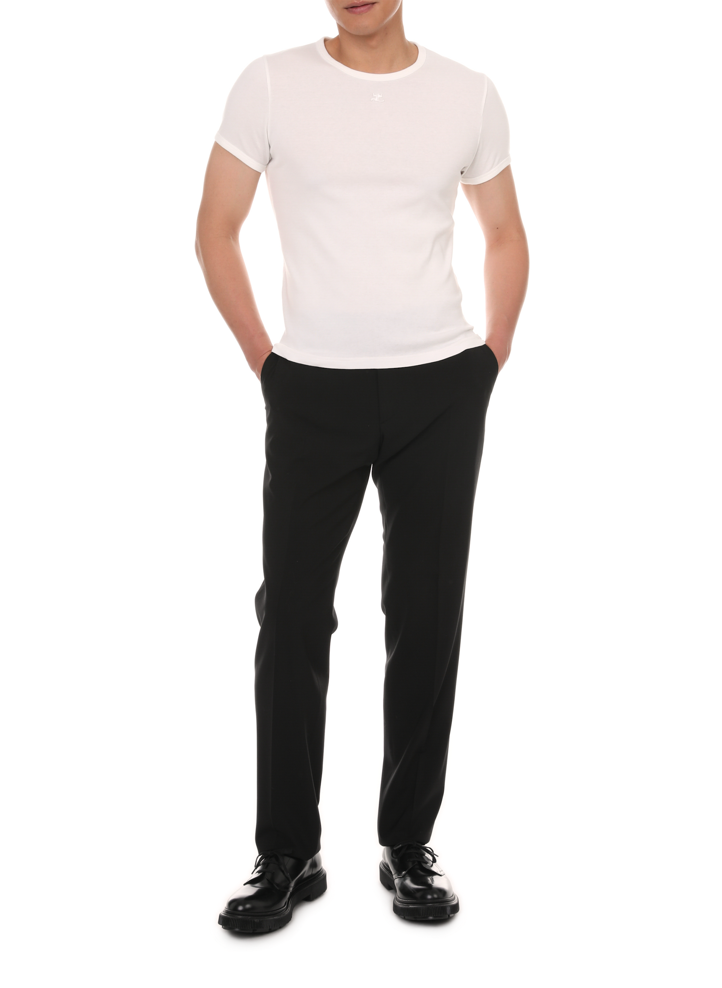 Cotton T-shirt COURRÈGES Beige