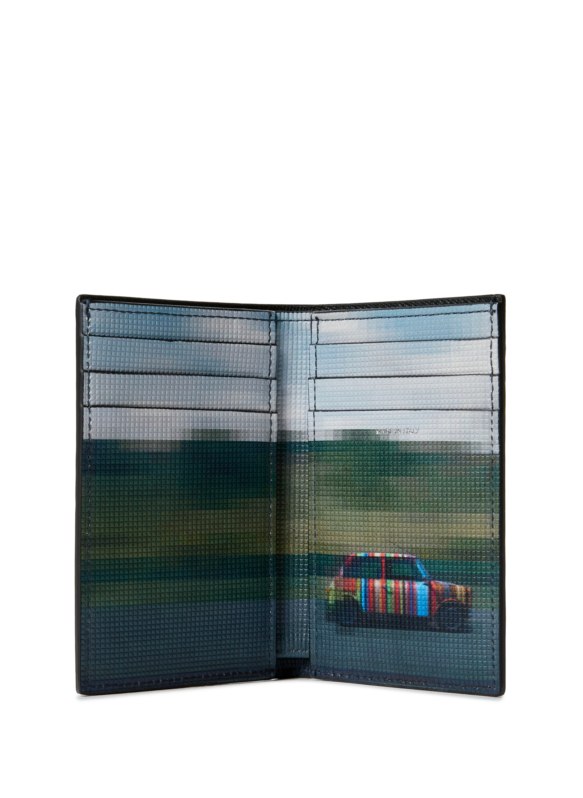 Printed leather card holder PAUL SMITH Black