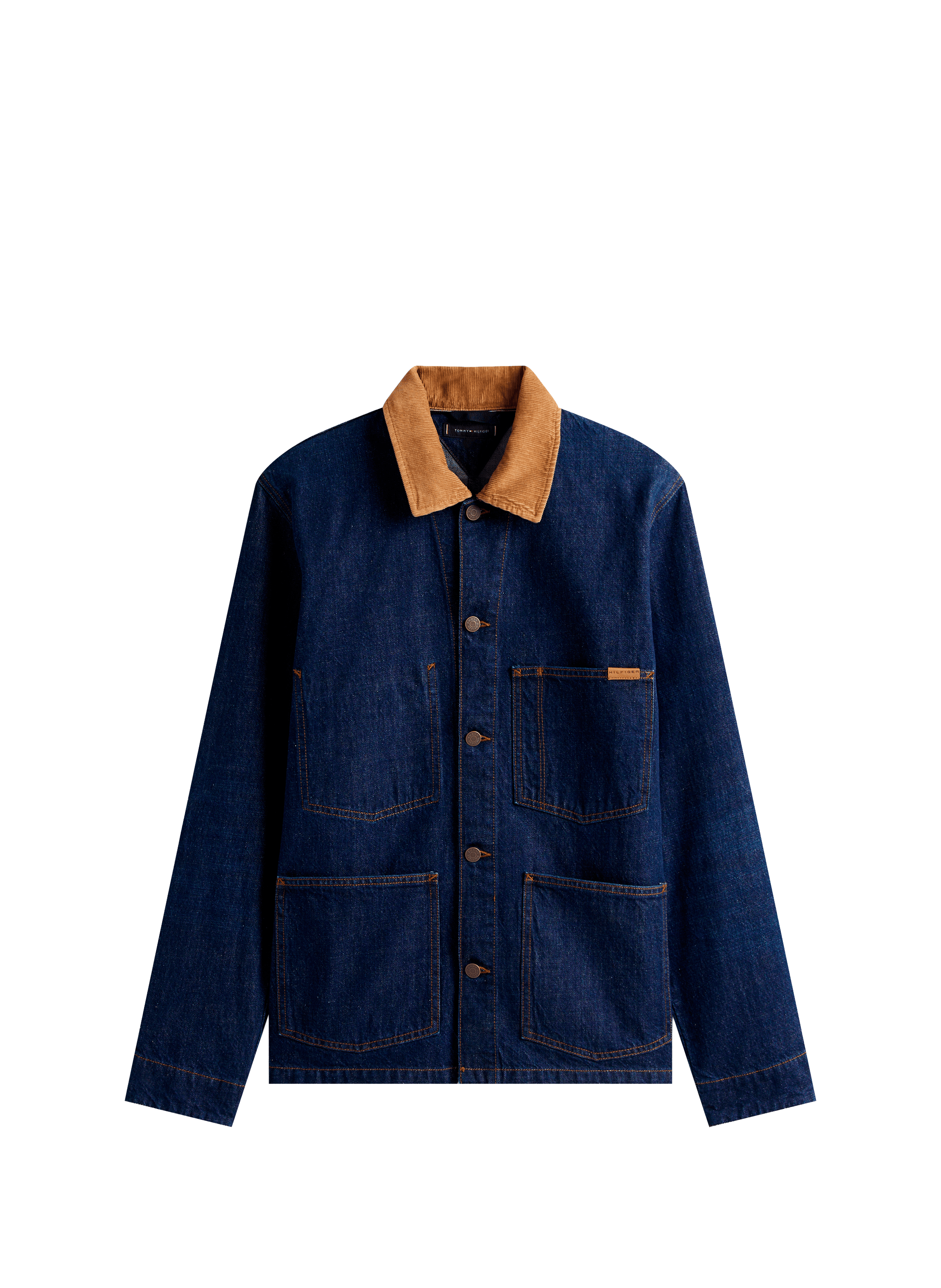 Denim jacket with corduroy collar TOMMY HILFIGER Blue
