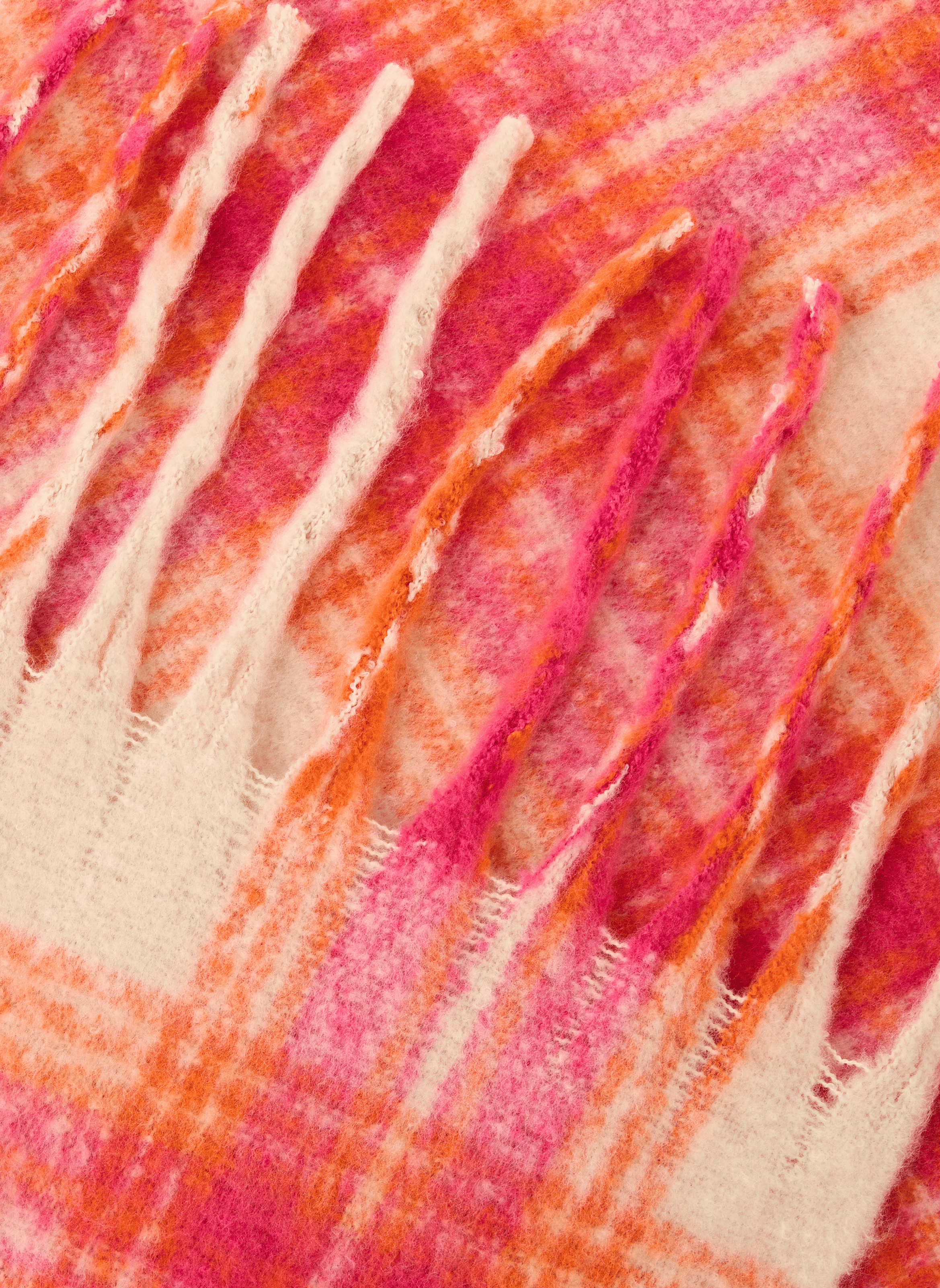 Echarpe à carreaux AU PRINTEMPS PARIS Orange